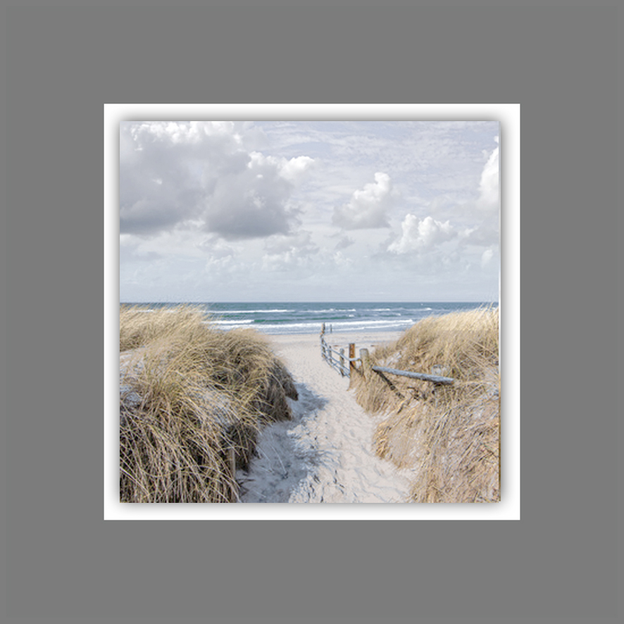 ProArt Double-Alu -Acryl bedruckt mit Aufsatz aus Acryl 50x50cm Beach I