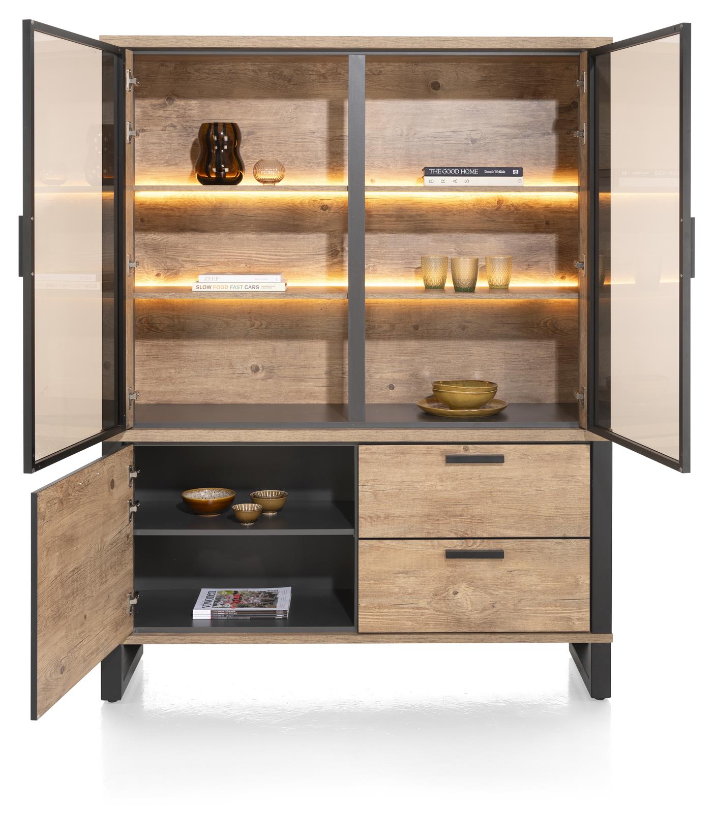 Buffet  ca. B150 H195 T42 cm in barnwood, finishing