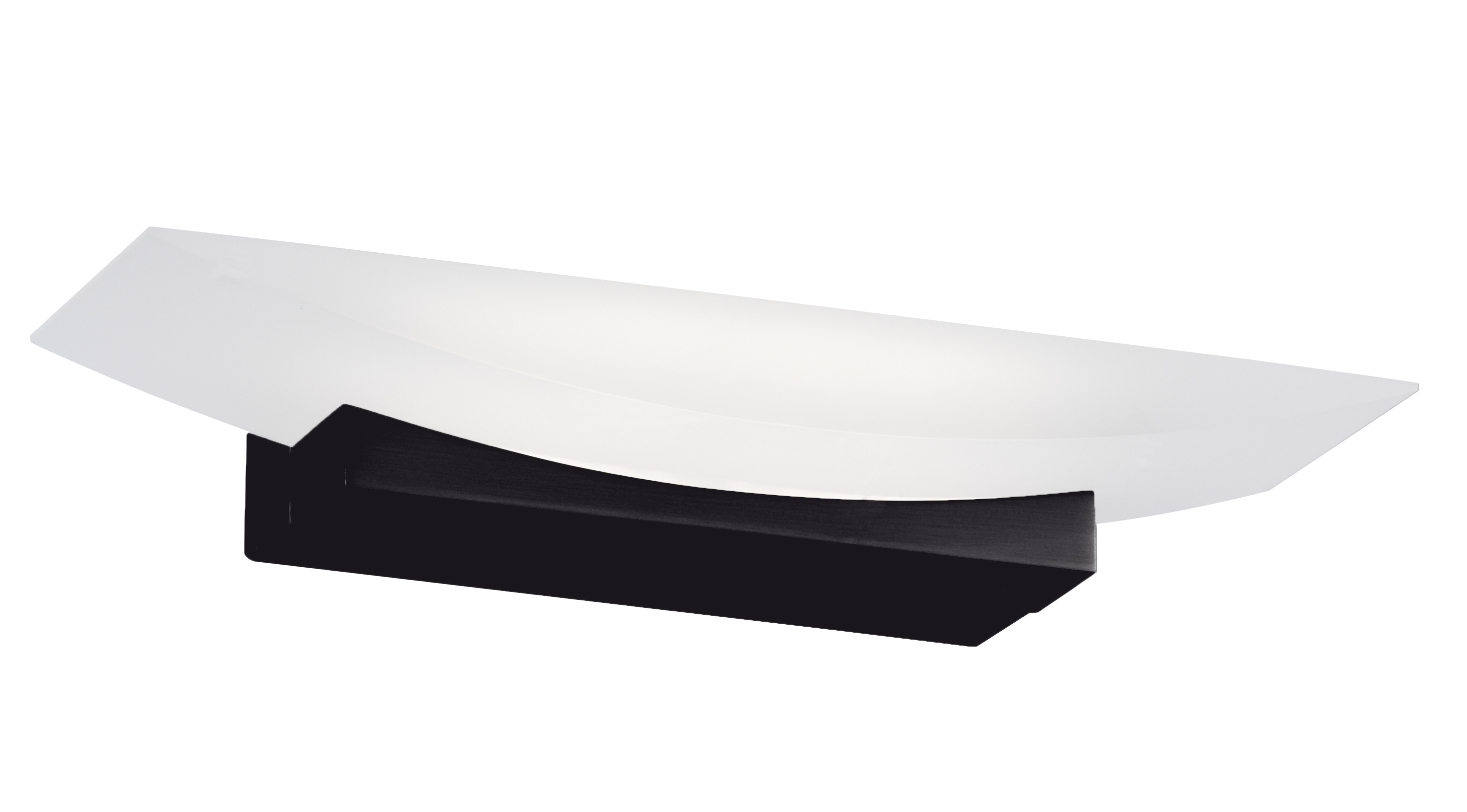 Fischer & Honsel LED-Wandleuchte BOWL TW in Metall sandschwarz/Acrylglas weiß satiniert