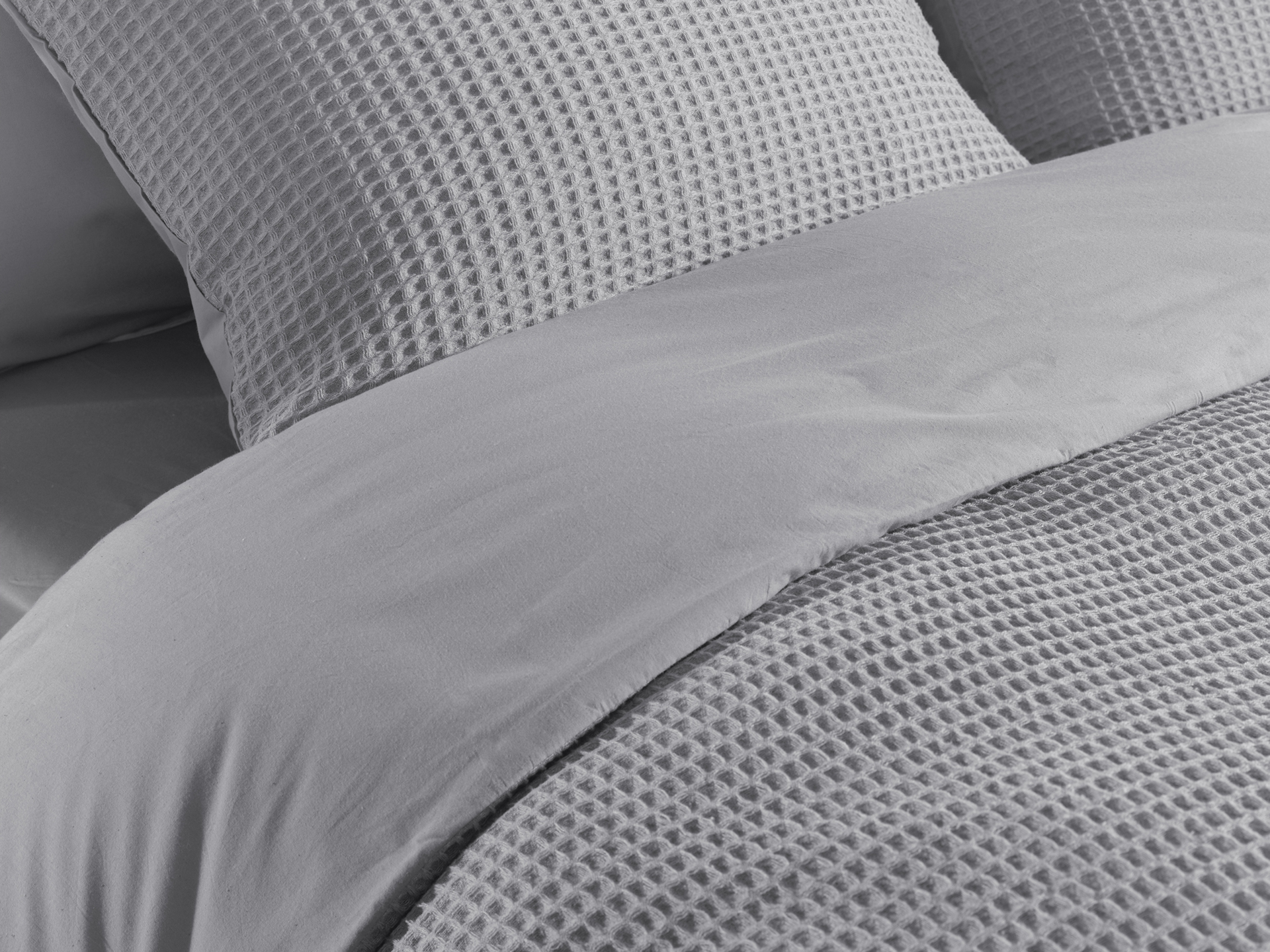 Heckettlane Bettwäsche ca. 155x220cm in Farbe Melange-Grey