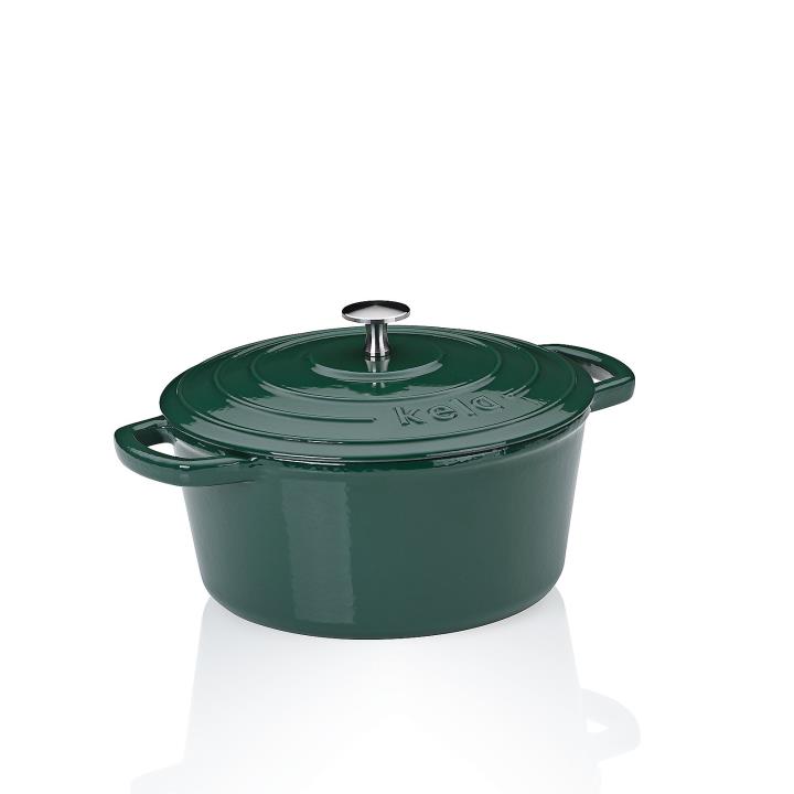 Keck & Lang Bräter oval 6L CALIDO in Smaragdgrün, Kochgeschirr, Topf, Holländischer Ofen, Kochtopf, Essen