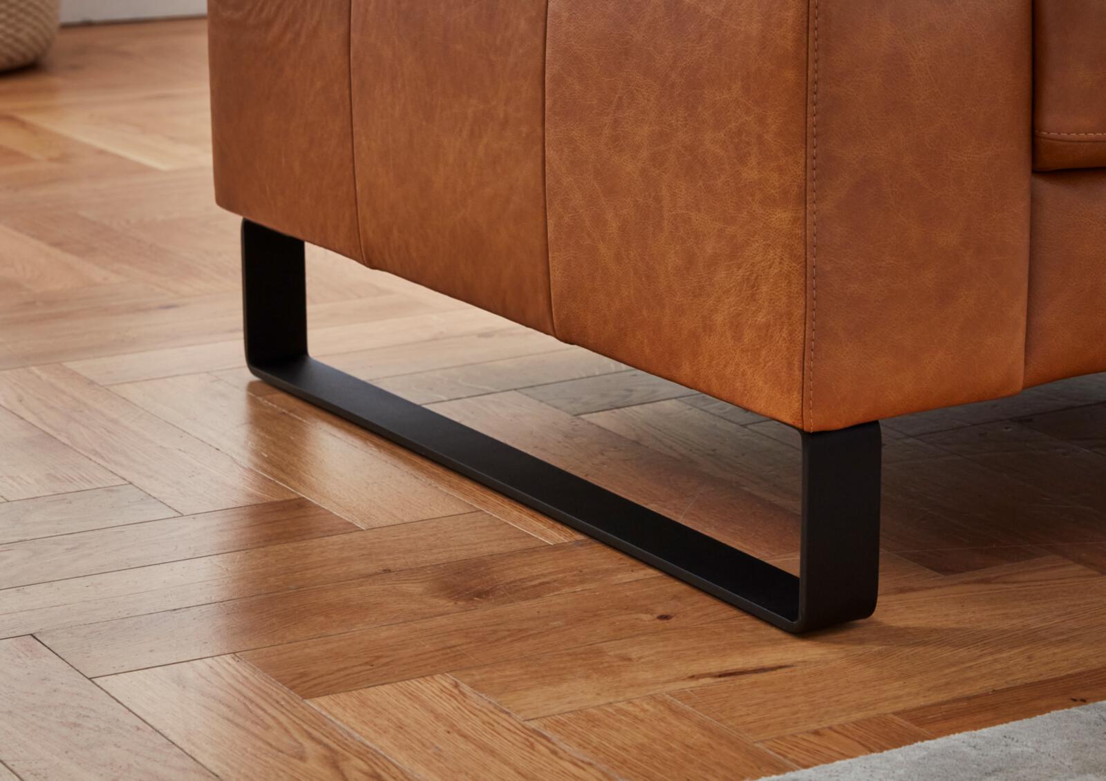 Sofa 3-sitzig COAST PREMIUM in Leder Vicenza cognac