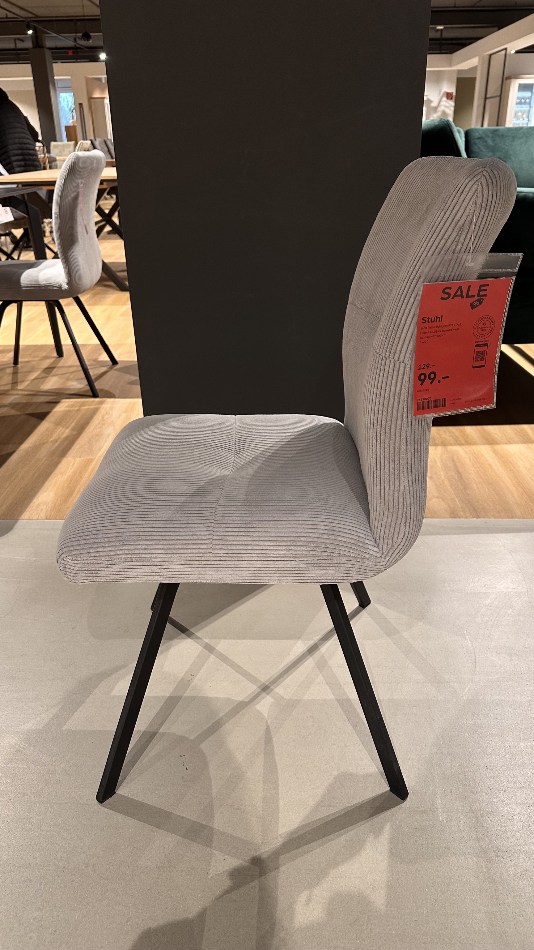 Stuhl  in Stoff Rebel lightgrey 9711 Pg2