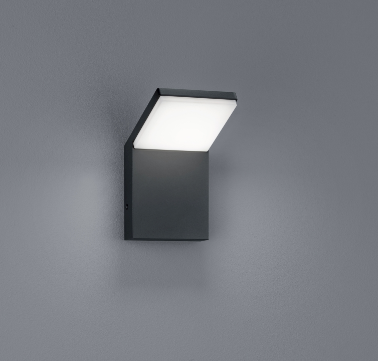 Trio LED-Wandleuchte PEARL in anthrazit, Glas Kunststoff weiß
