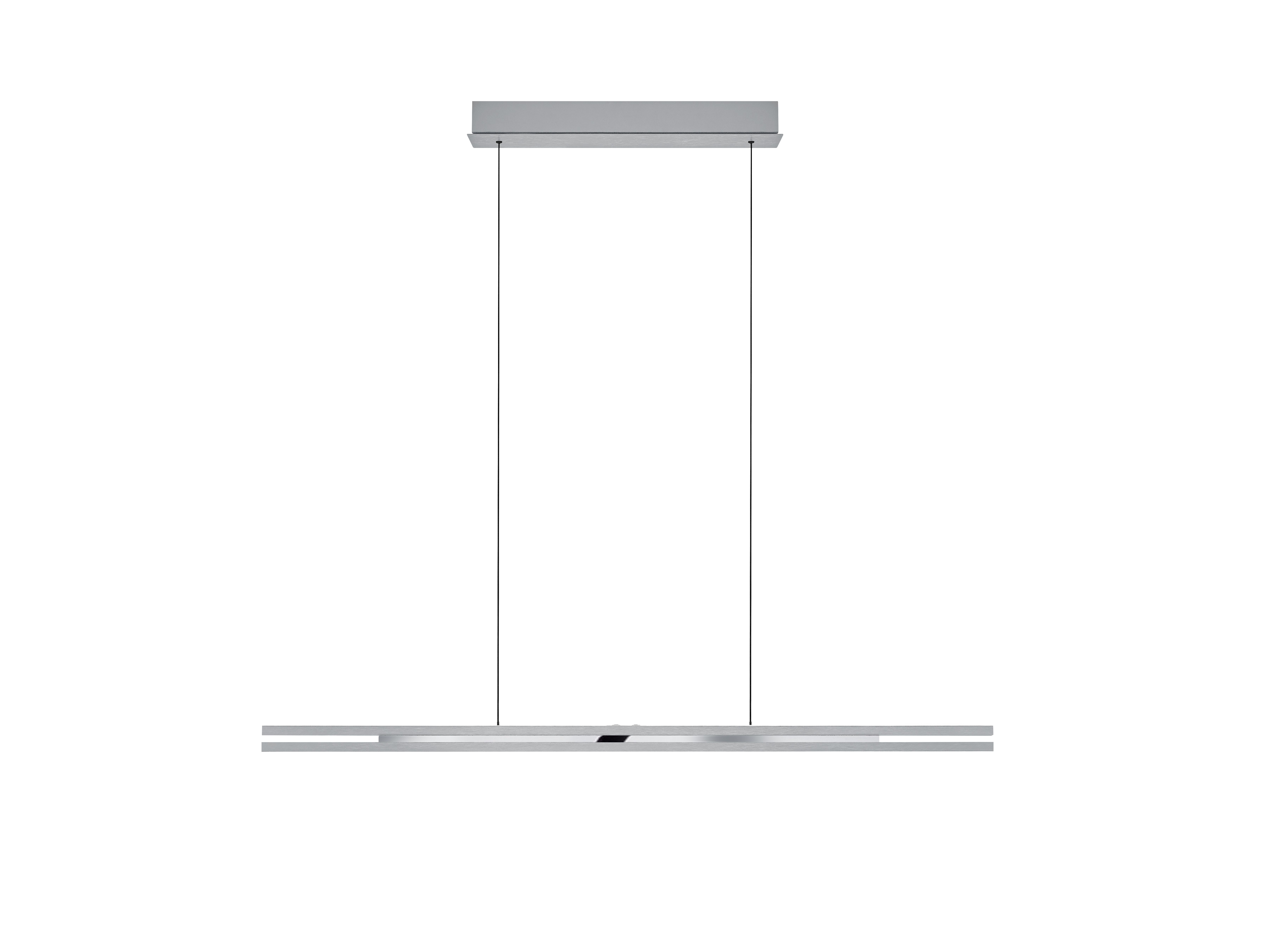 B-Leuchten LED-Pendelleuchte BEN in Nickel mit Chrom abgesetzt