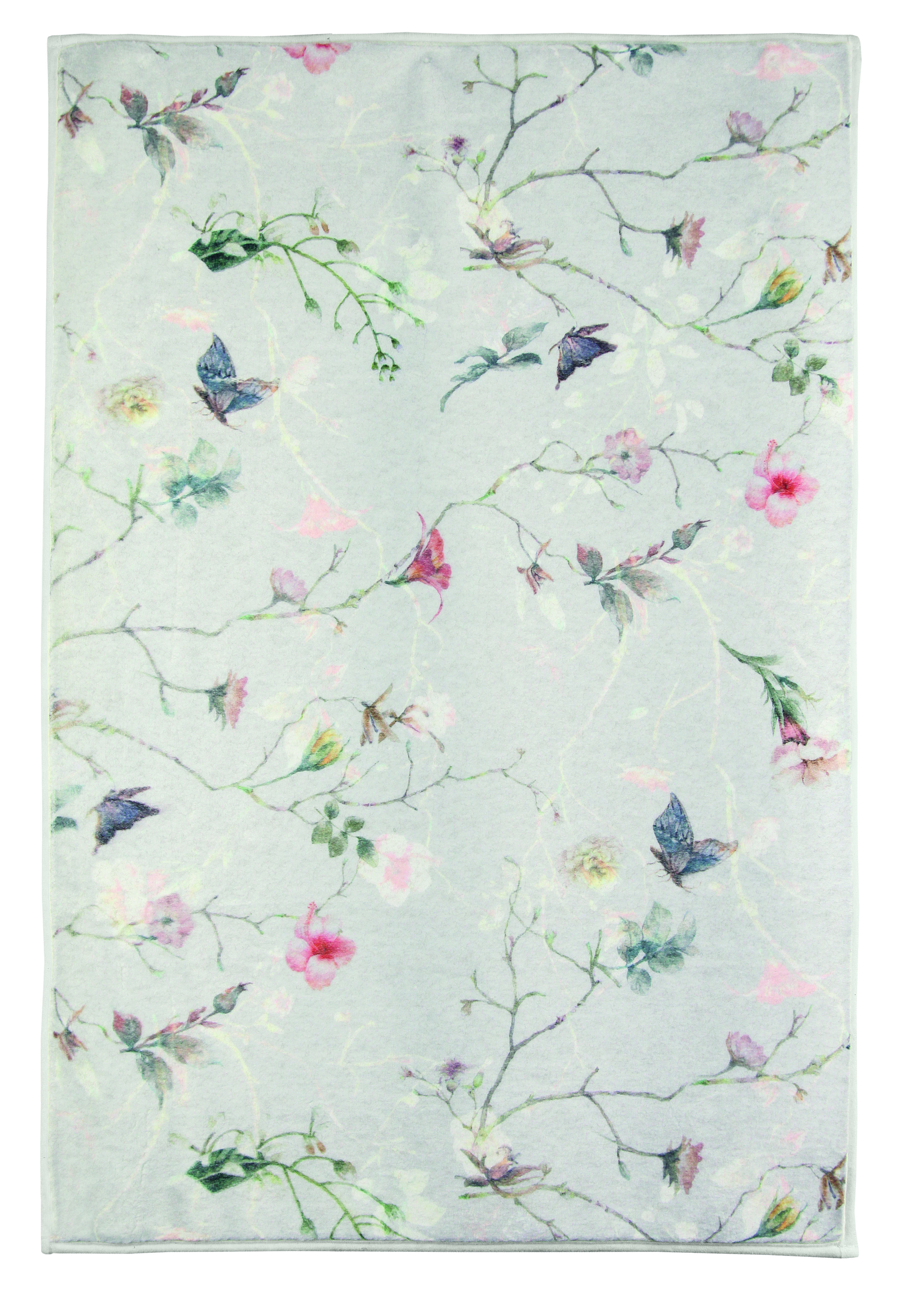 Kleine Wolke Badteppich FLORES ca. 70x120cm in Farbe Multicolor