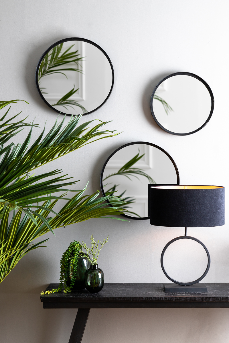 Light & Living Spiegel BITA in Schwarz matt