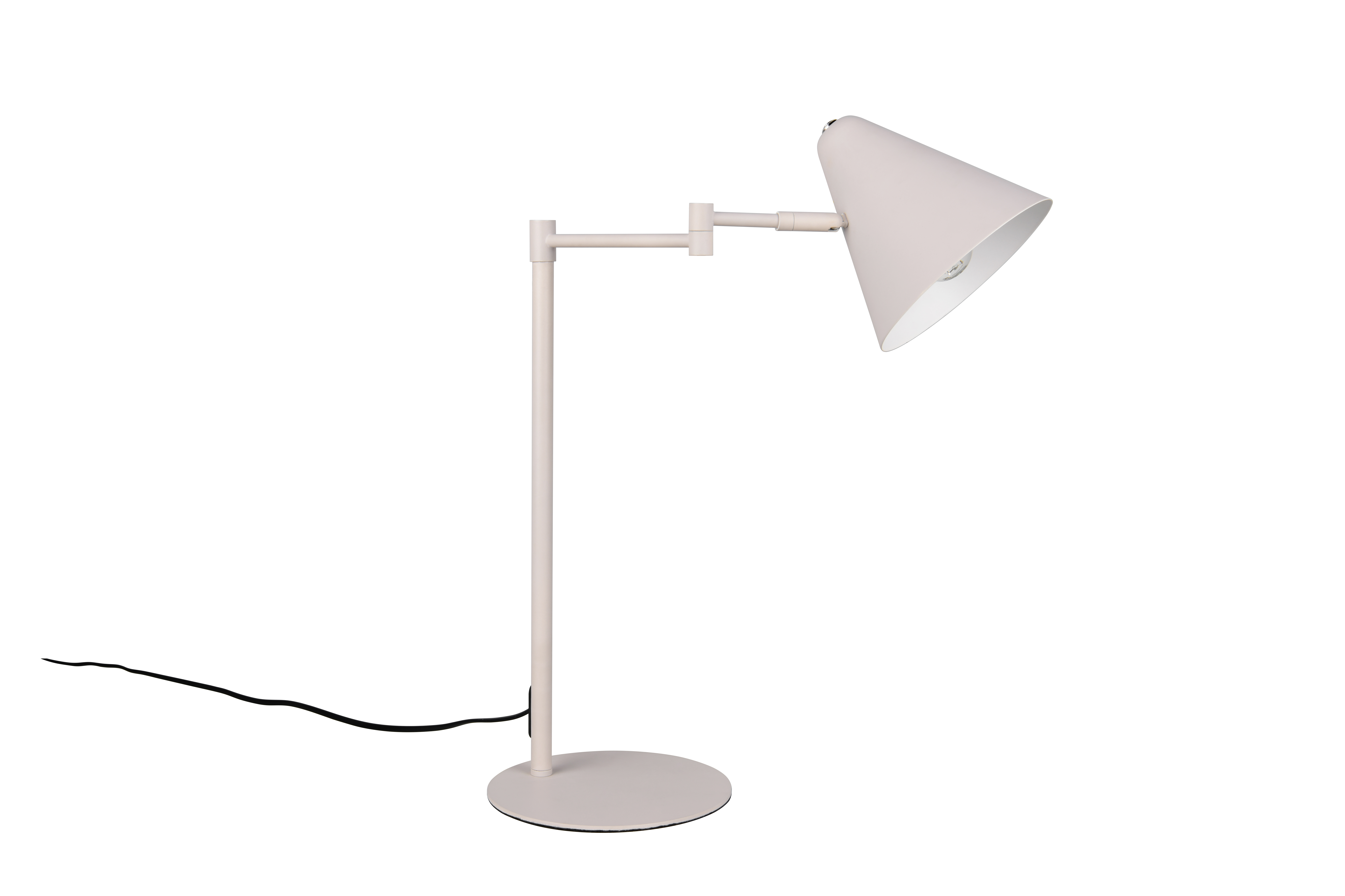 Trio Tischleuchte COSIMA 1-flammig in Farbe warm grey, Lampe, Lampenschirm, Tischlampe