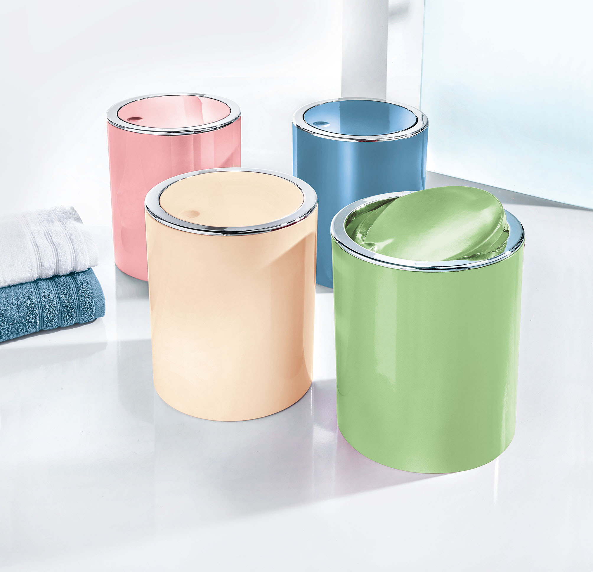 Kleine Wolke Kosmetikeimer CLAP ca. 19x19cm in Farbe Magnolie