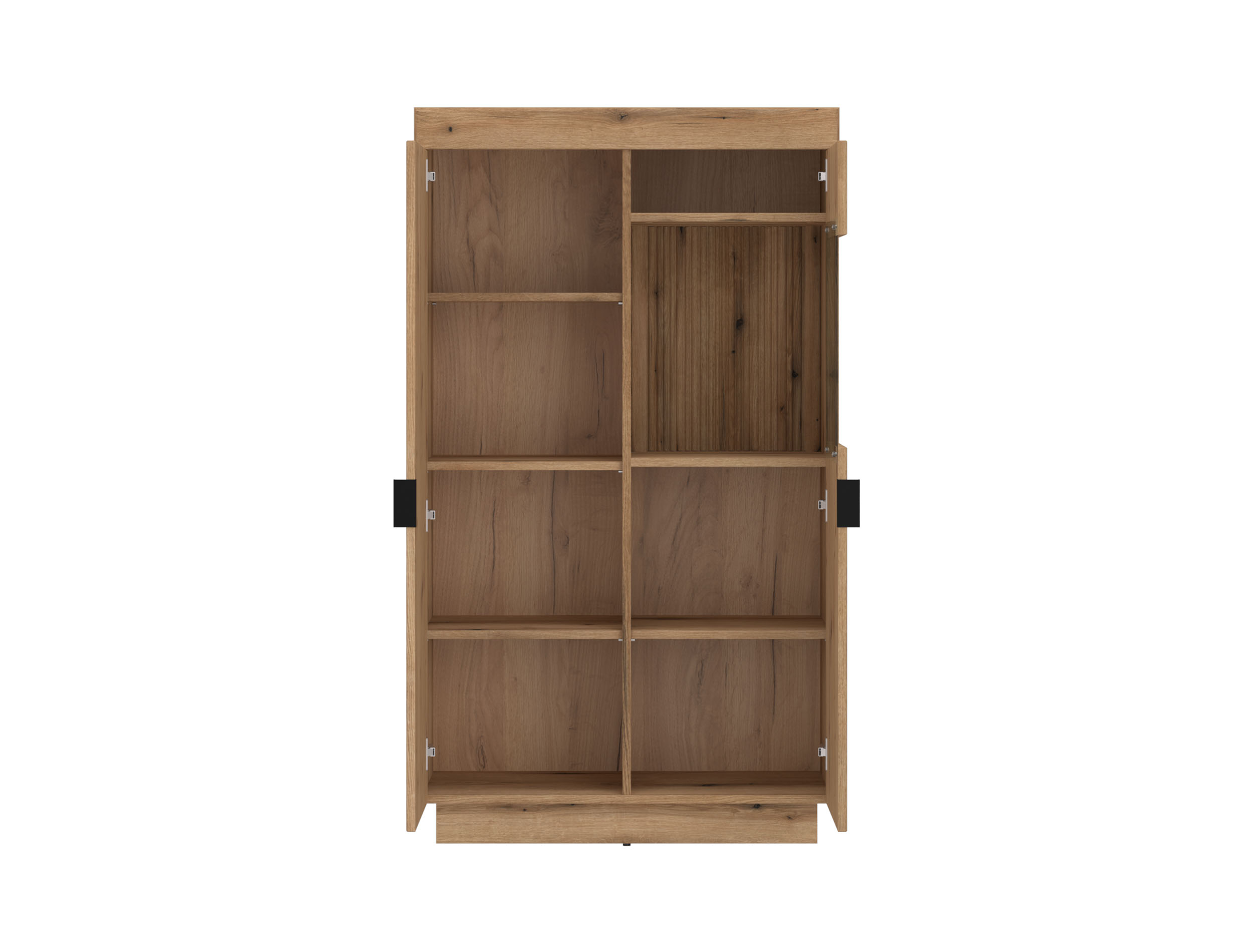 Vitrine DELAMAR ca. 80x140x40cm in Front/Korpus Coast Evoke Eiche