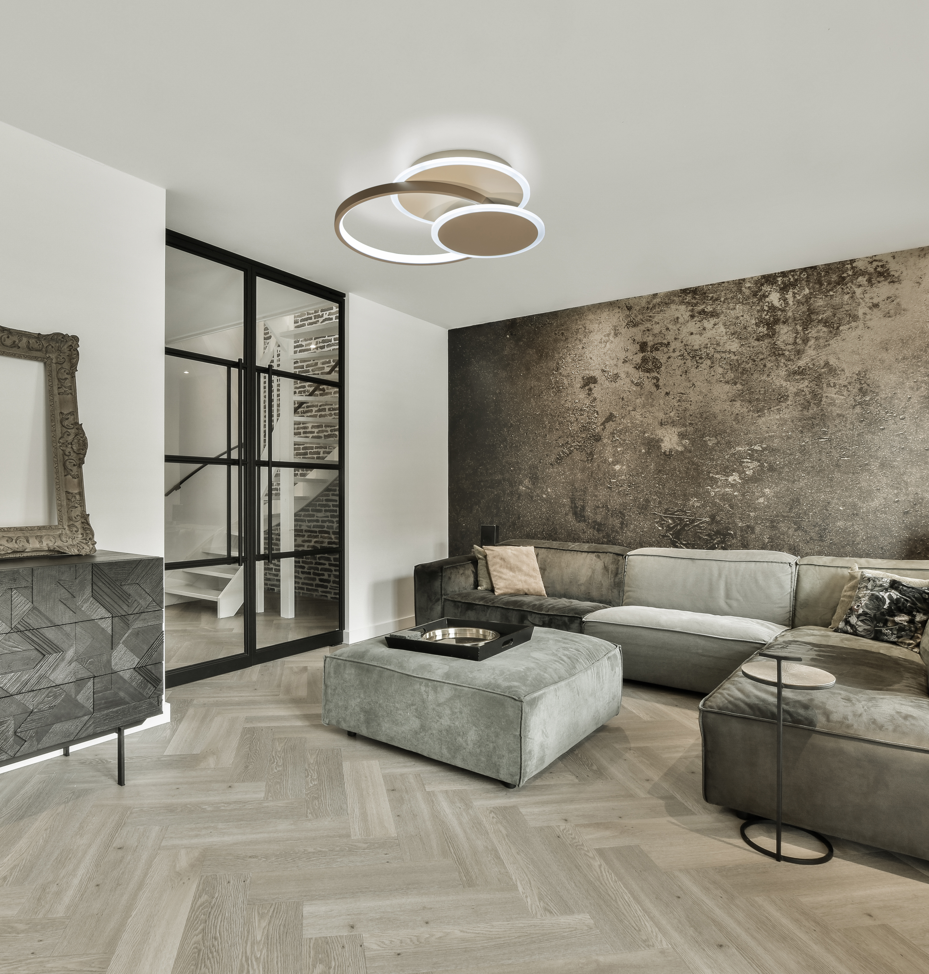 Fischer & Honsel LED-Deckenleuchte TOMO 1-flammig in Farbe Metall dark-greige