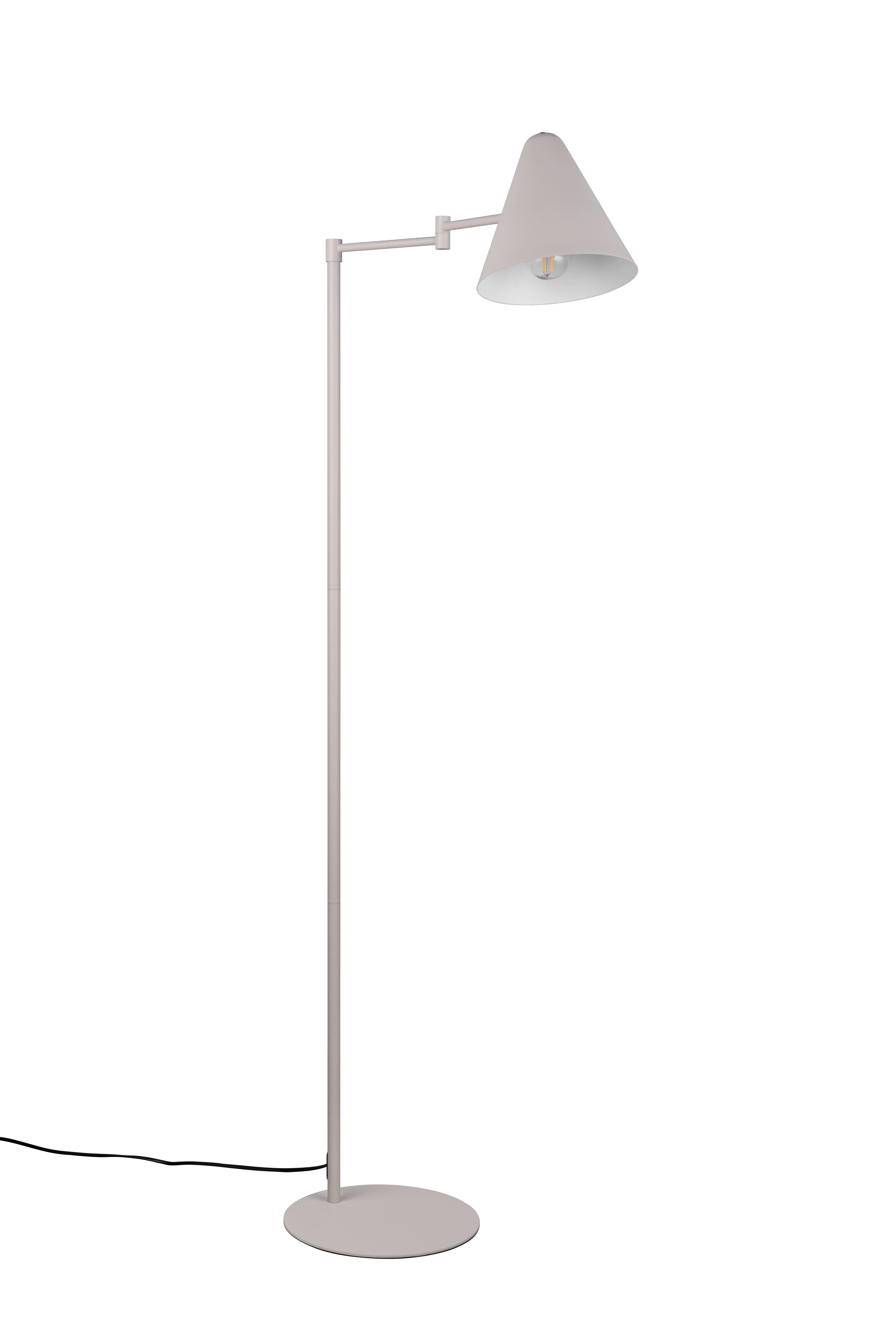 Trio Stehleuchte COSIMA 1-flammig in Farbe warm grey, Lampe, Lampenschirm