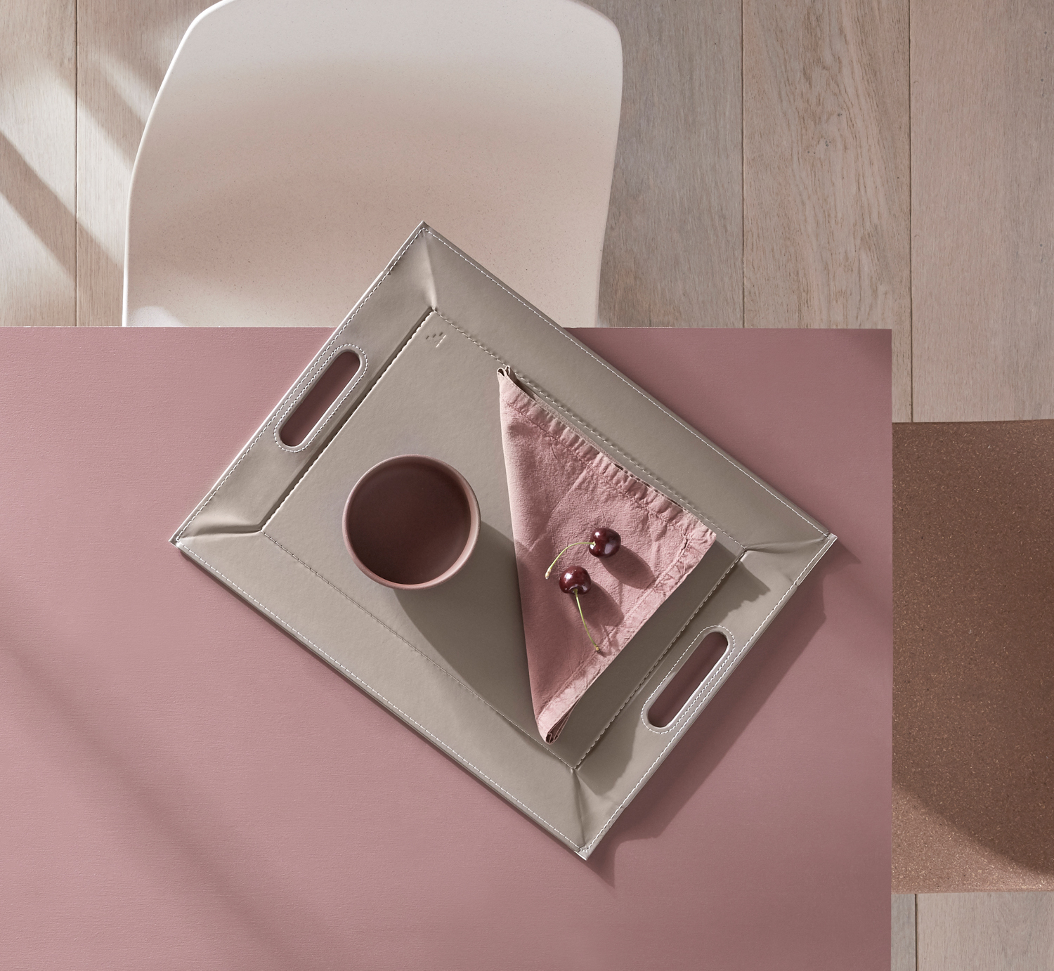 Profino DUO - Wendetablett, Weiss/Taupe, klein