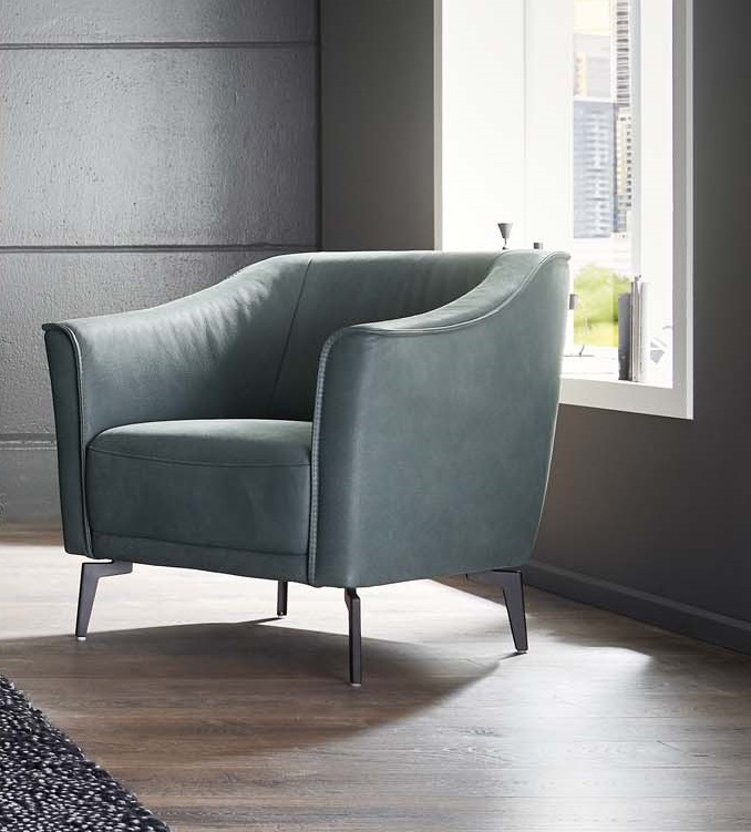 Hukla Sessel HU-CP23177 in Leder Aurelia opal, Moebel, Stuhl, Sessel, Couch