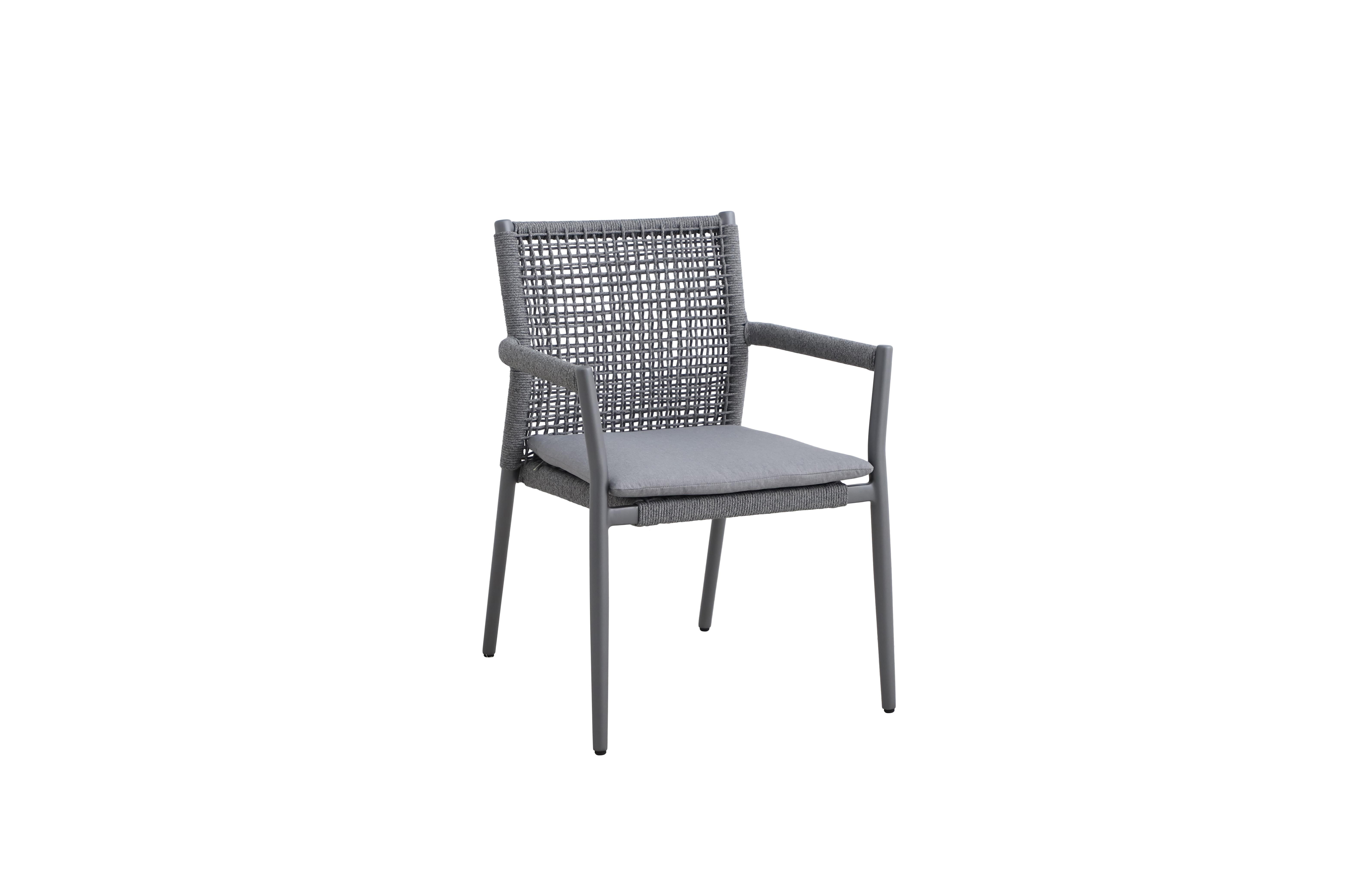 MWH Dining Sessel ROPERO in Farbe Rope mattgrau, Moebel, Stuhl, Sessel