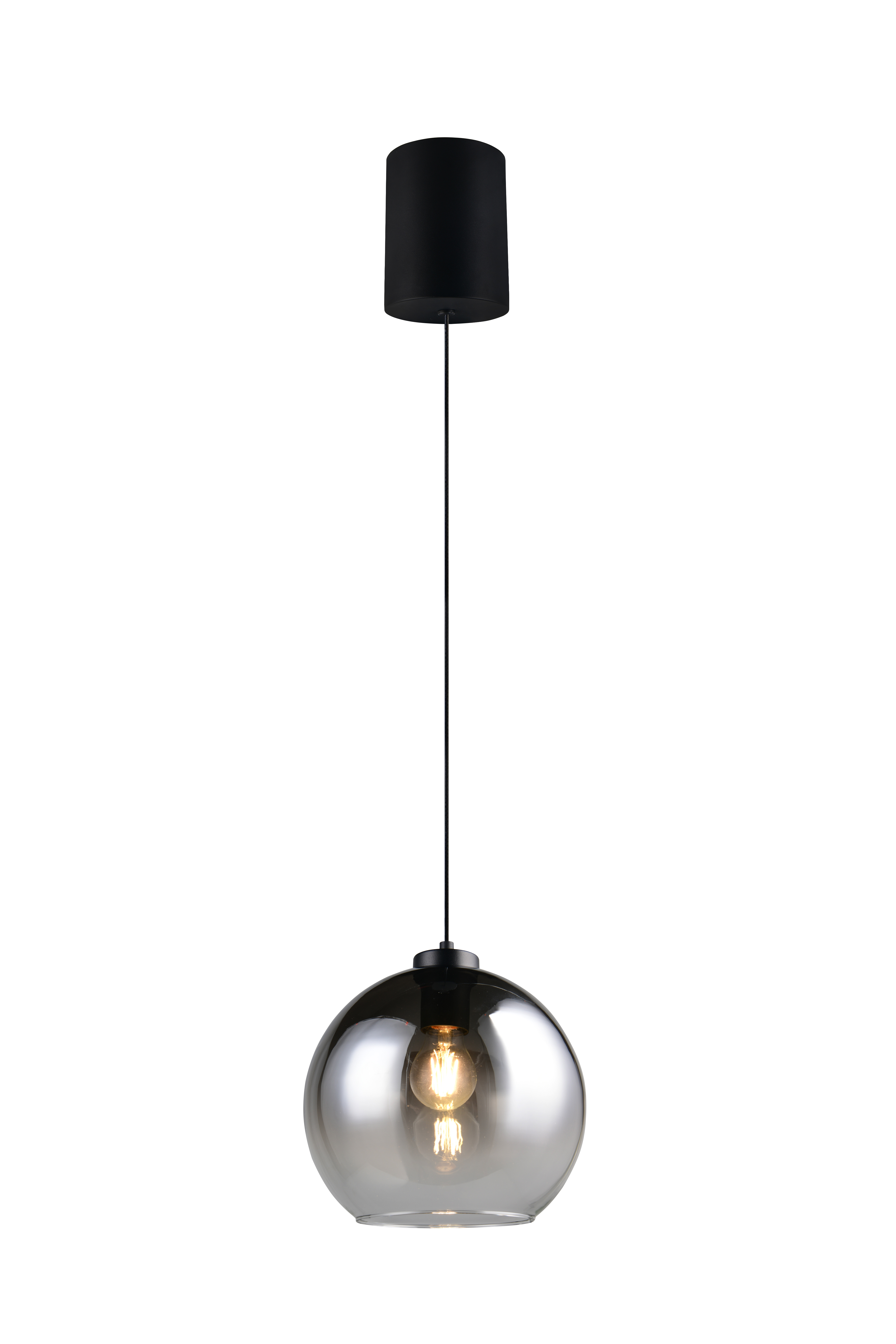 Reality Leuchten Pendelleuchte LIORA in rauchfbg., Glas rauchfbg., Lampe