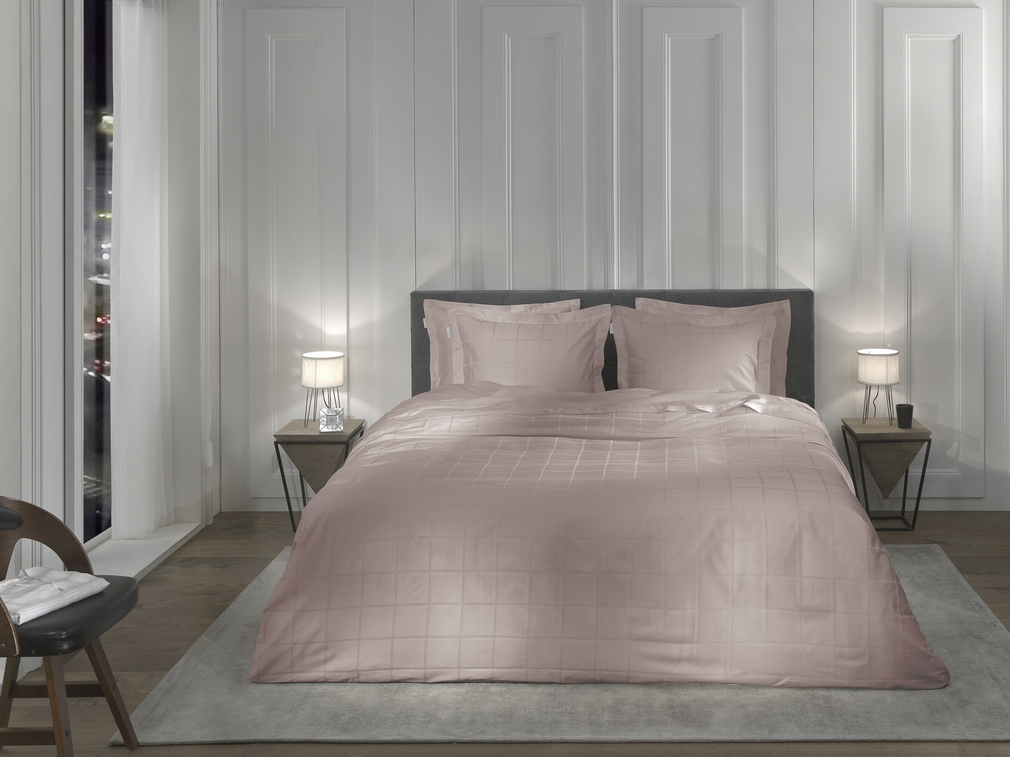 Bettwäsche DIAMANTE ca. 200x200cm in Farbe Rose Tan