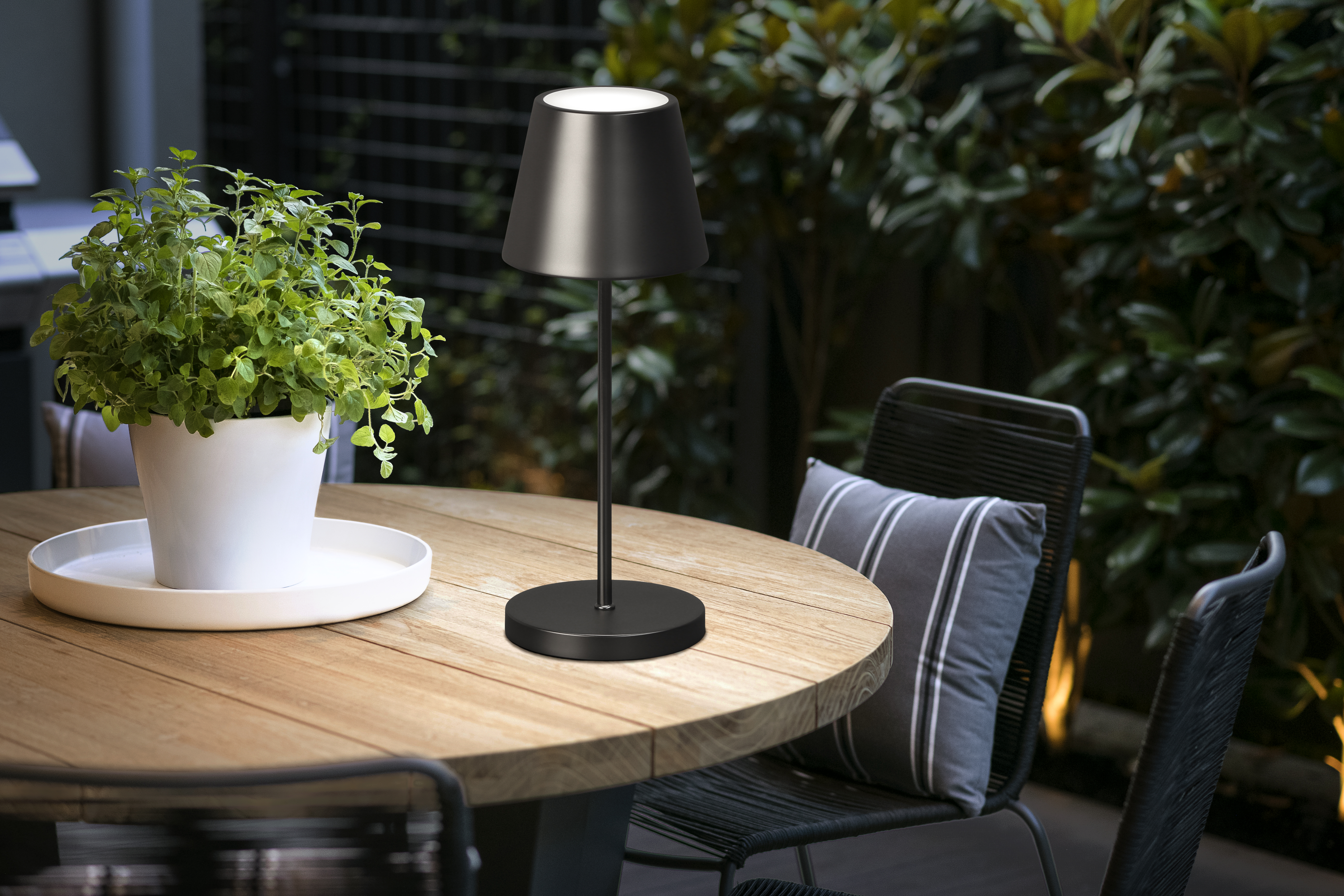 FH Lighting LED-Tischleuchte COSENZA PRO in Metall Gun Metal