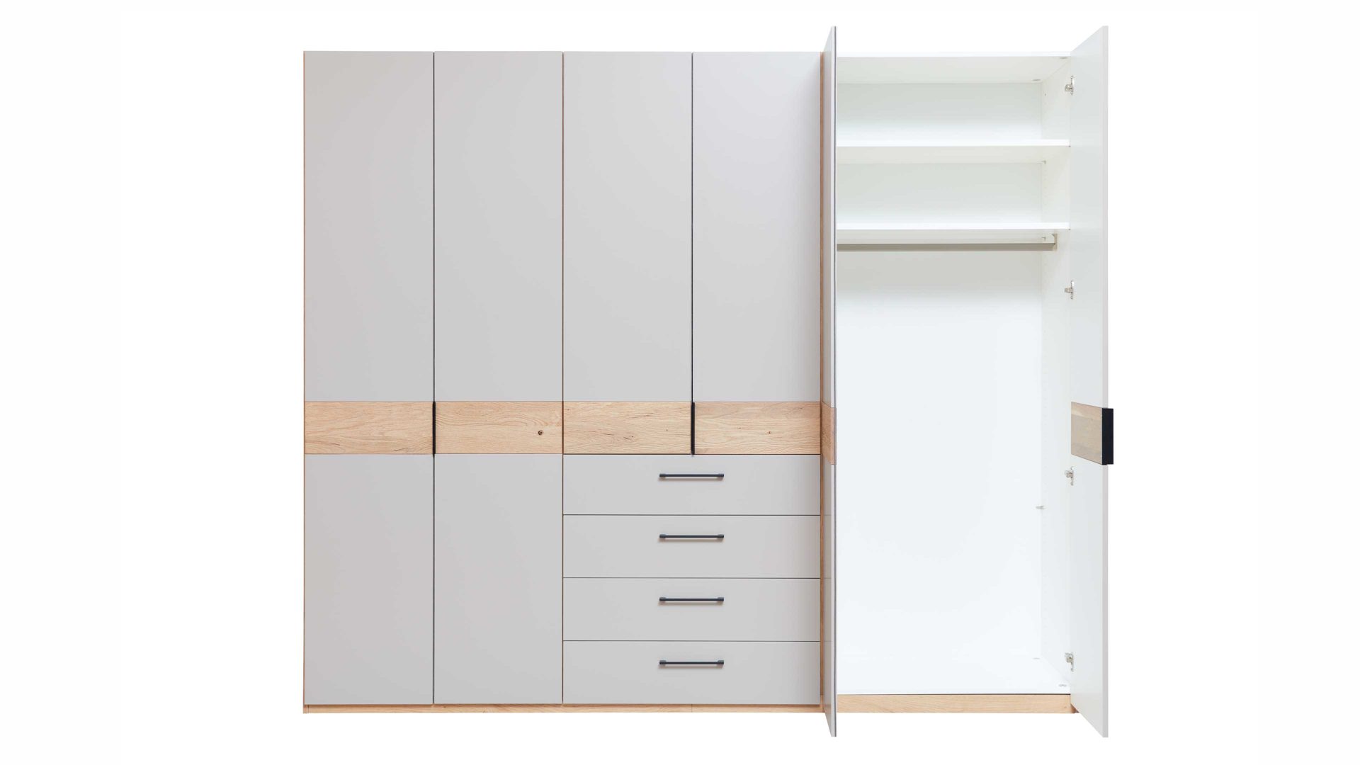Interliving Luxus-Schlafzimmer IL 1023 ca. 180x200cm in Balkeneiche/Lack taupe
