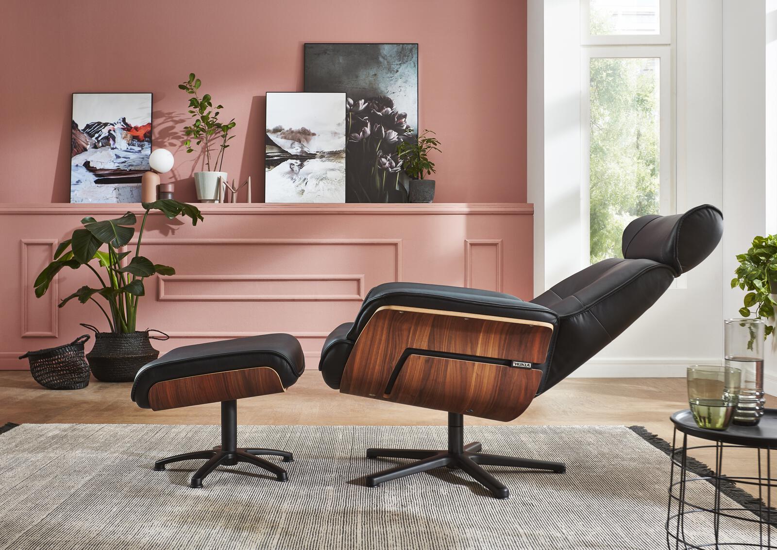 Hukla Comfortmaster Relaxsessel VS-HU1141 in Leder Torro schwarz