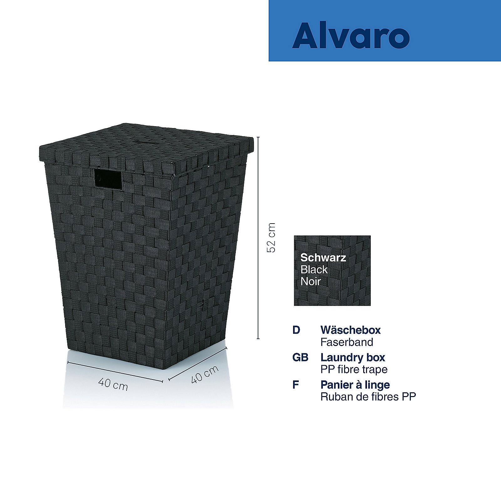 Kela Wäschebox ALVARO in Farbe Schwarz