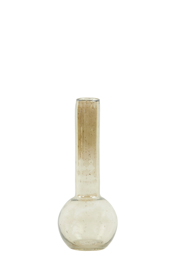 Vase DAPOLI  in Glas steinschlag bernstein