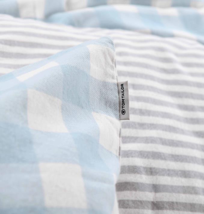 Tom Tailor Flanell-Bettwäsche Tom Tailor  ca. 155x220cm in ca.80x80/155x220cm, Decke