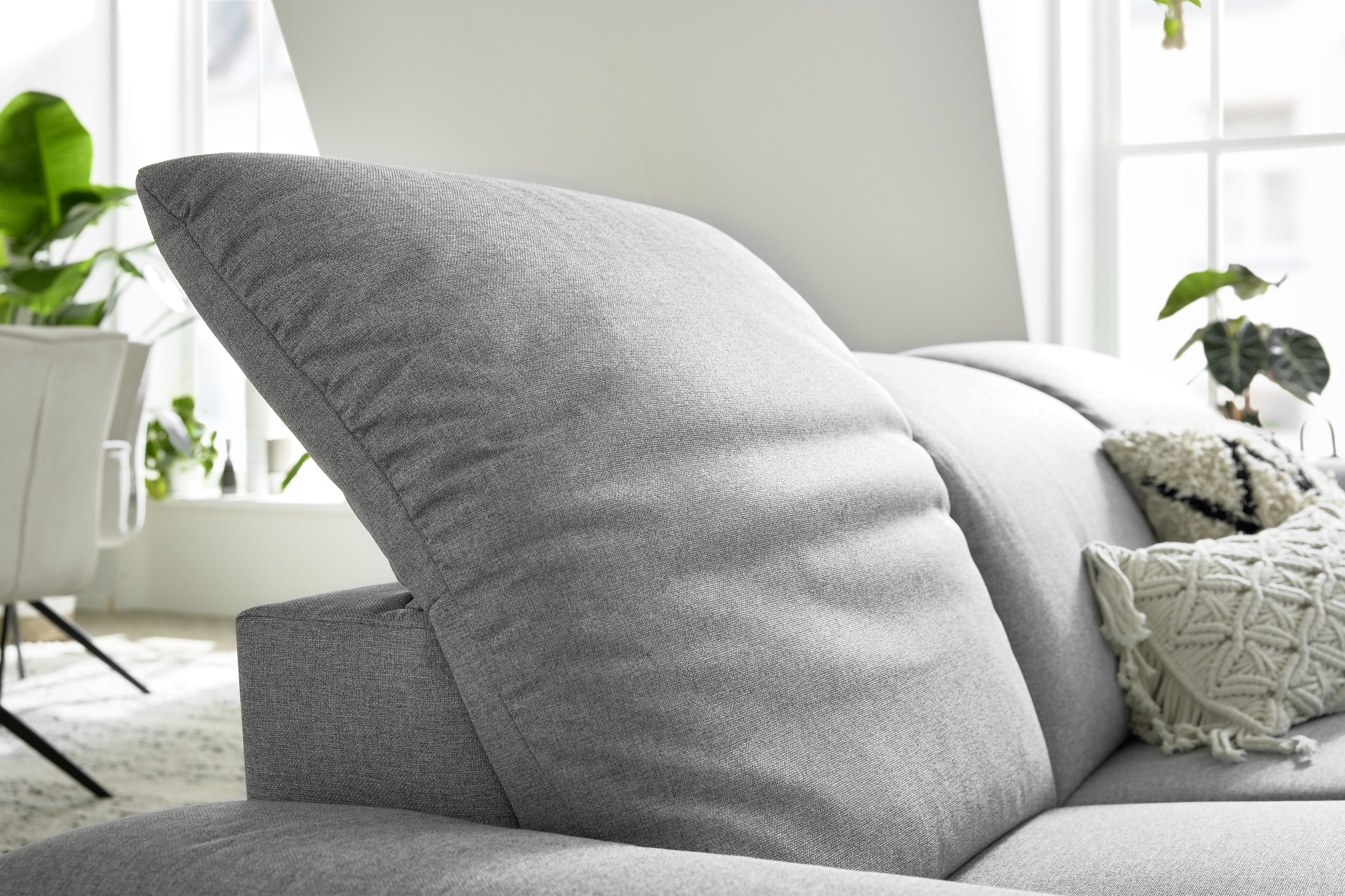 Musterring Polsterecke MR 370 ca. 280x180cm in Stoff Melrose platin