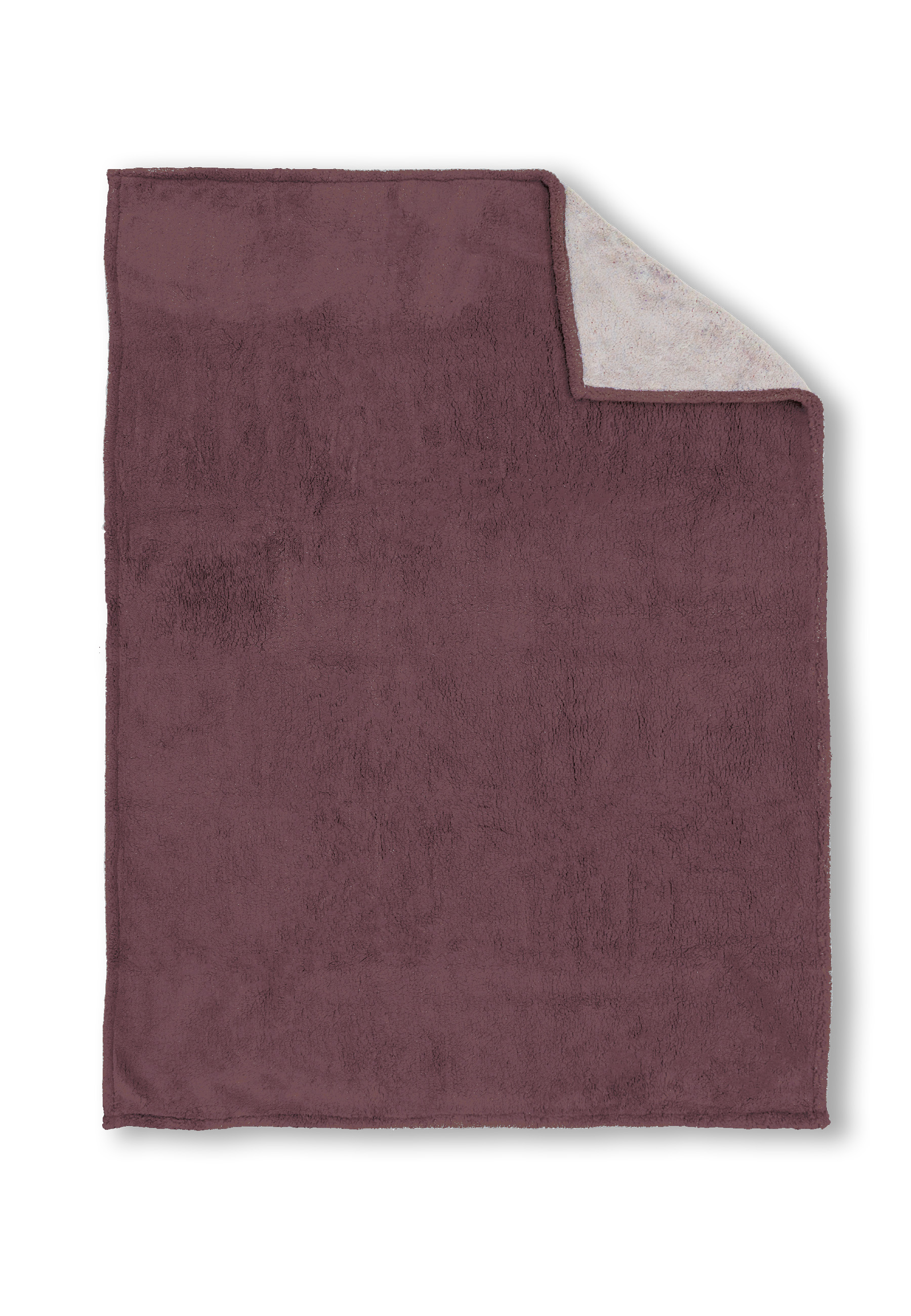 Biberna Wohndecke 150x200cm  in DECKE, Farbe burgunder, Dekoration für Zuhause, Teppich, Leinen
