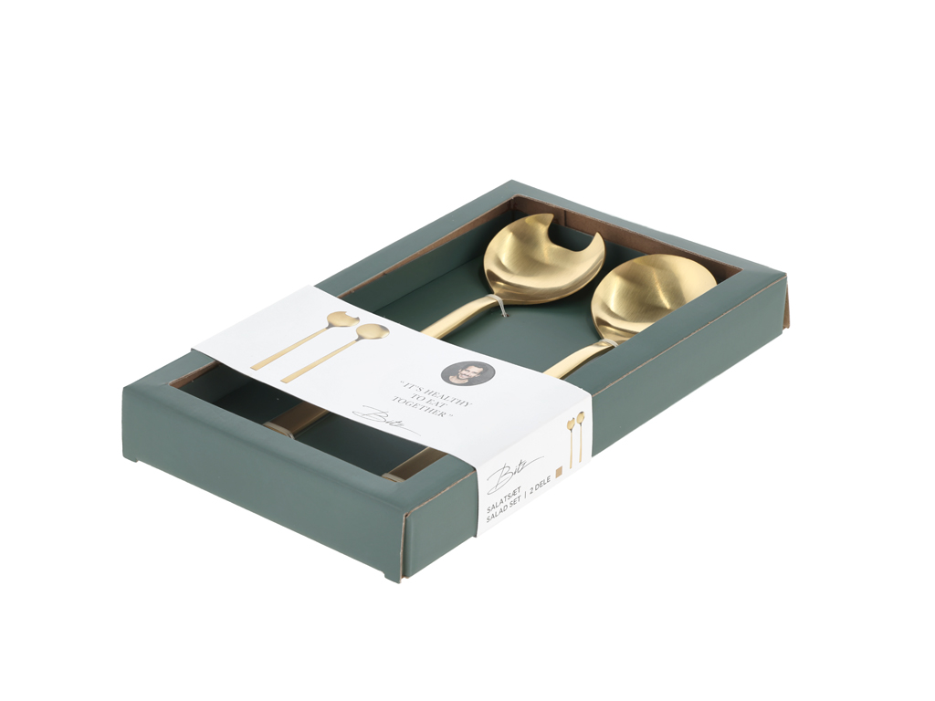 F&H Salatbesteck 2-teilig BITZ BITZ in Farbe Messing