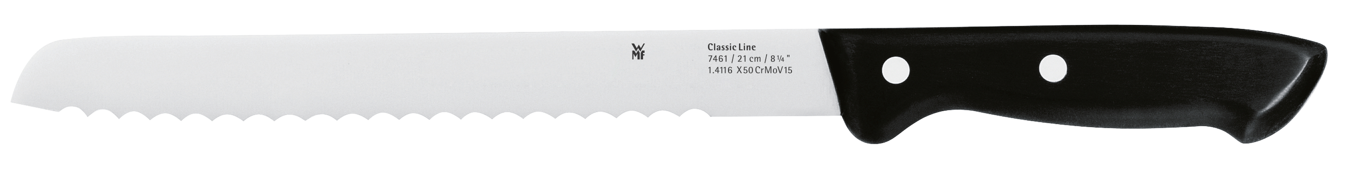 WMF Classic Line Brotmesser, 21 cm in schwarz