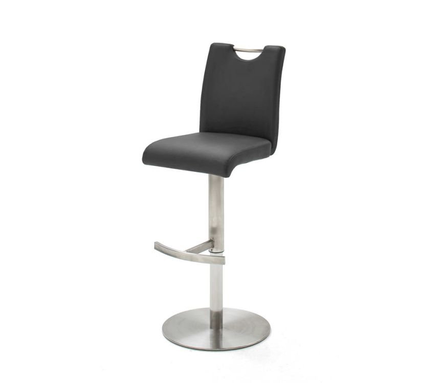MCA Furniture Barhocker Alesi in Lederoptik schwarz