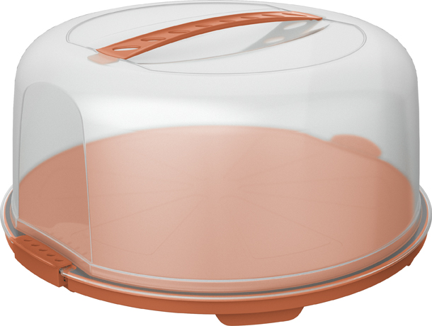 Rotho Tortenglocke FRESH in Farbe Clay koralle, Kopf, Gesicht, Kosmetik, Gesichts-Make-up, Schminke