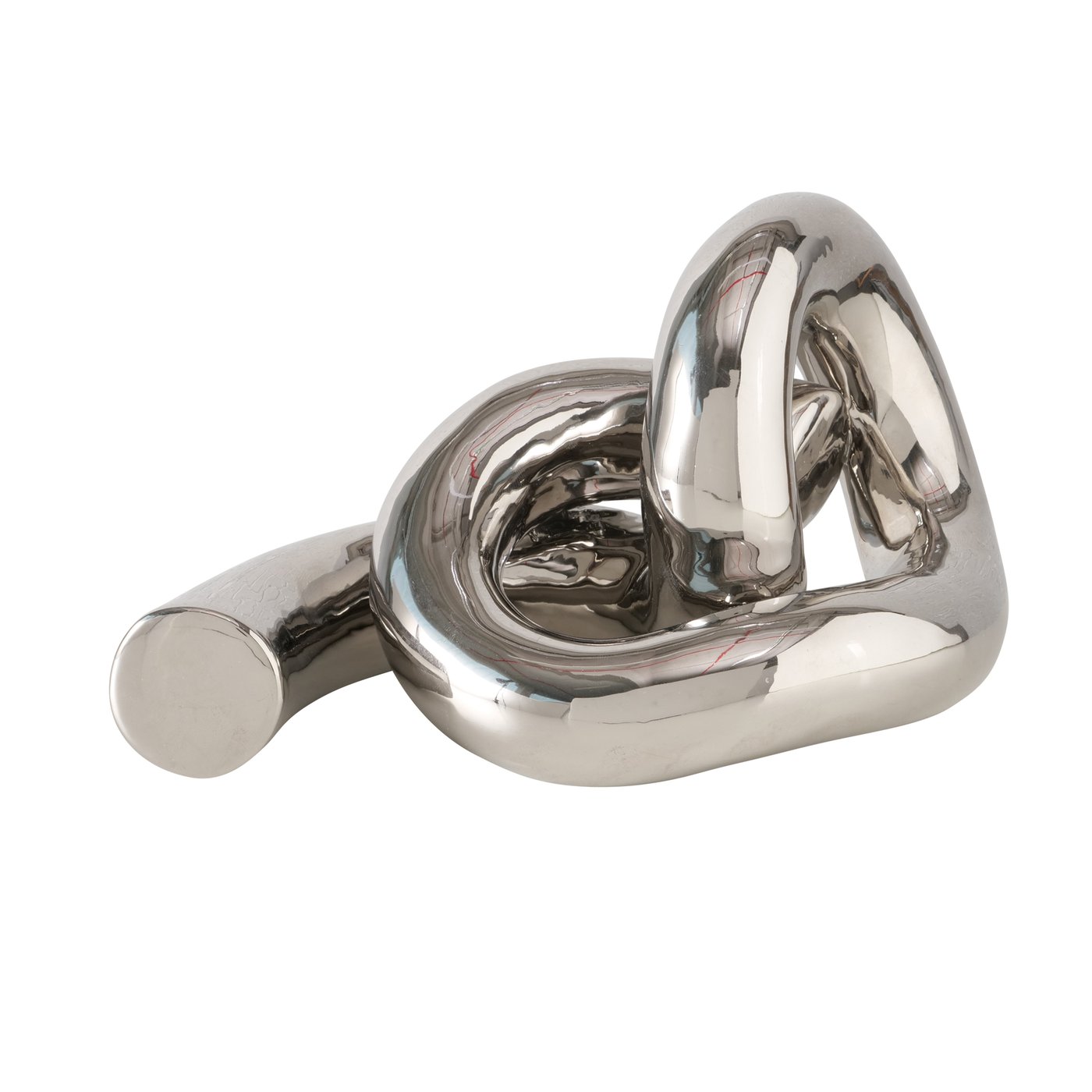 Boltze Skulptur Nudo in Farbe Steingut silber
