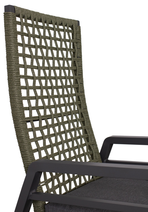 deVries Dining-Relaxsessel MONTANA in Rope mit Textilarmlehne