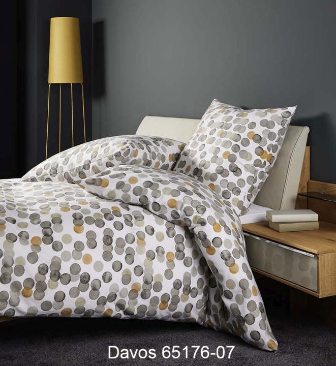 Janine Design Bettwäsche DAVOS ca. 135x200cm in Farbe greige ockergelb