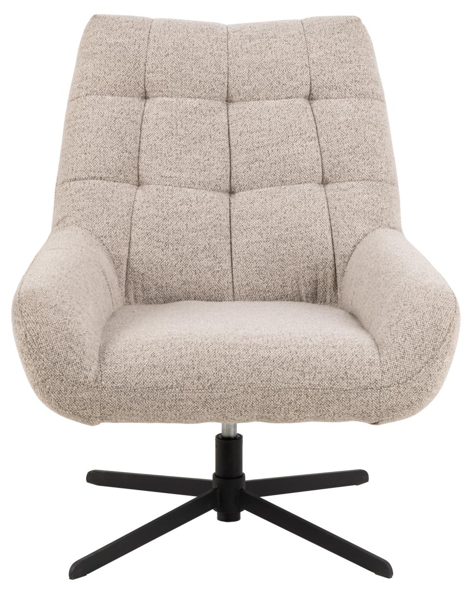 Actona Lehnstuhl PARIS in Monza Stoff beige, Gestell matt schwarz