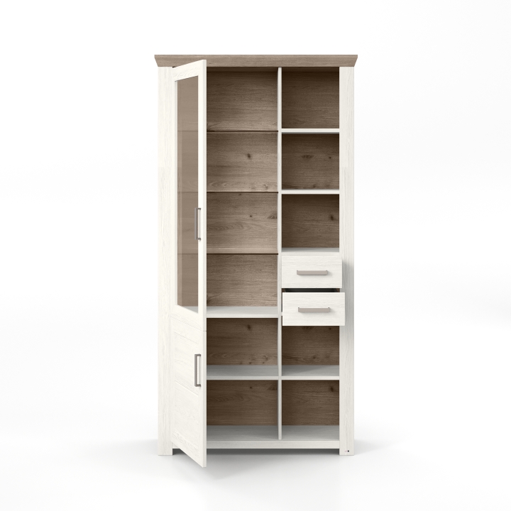 Set One by Musterring Vitrine SO YORK 05 B in Pino-Aurelio-Nachbildung / Eiche-Nelson-Nachbildung