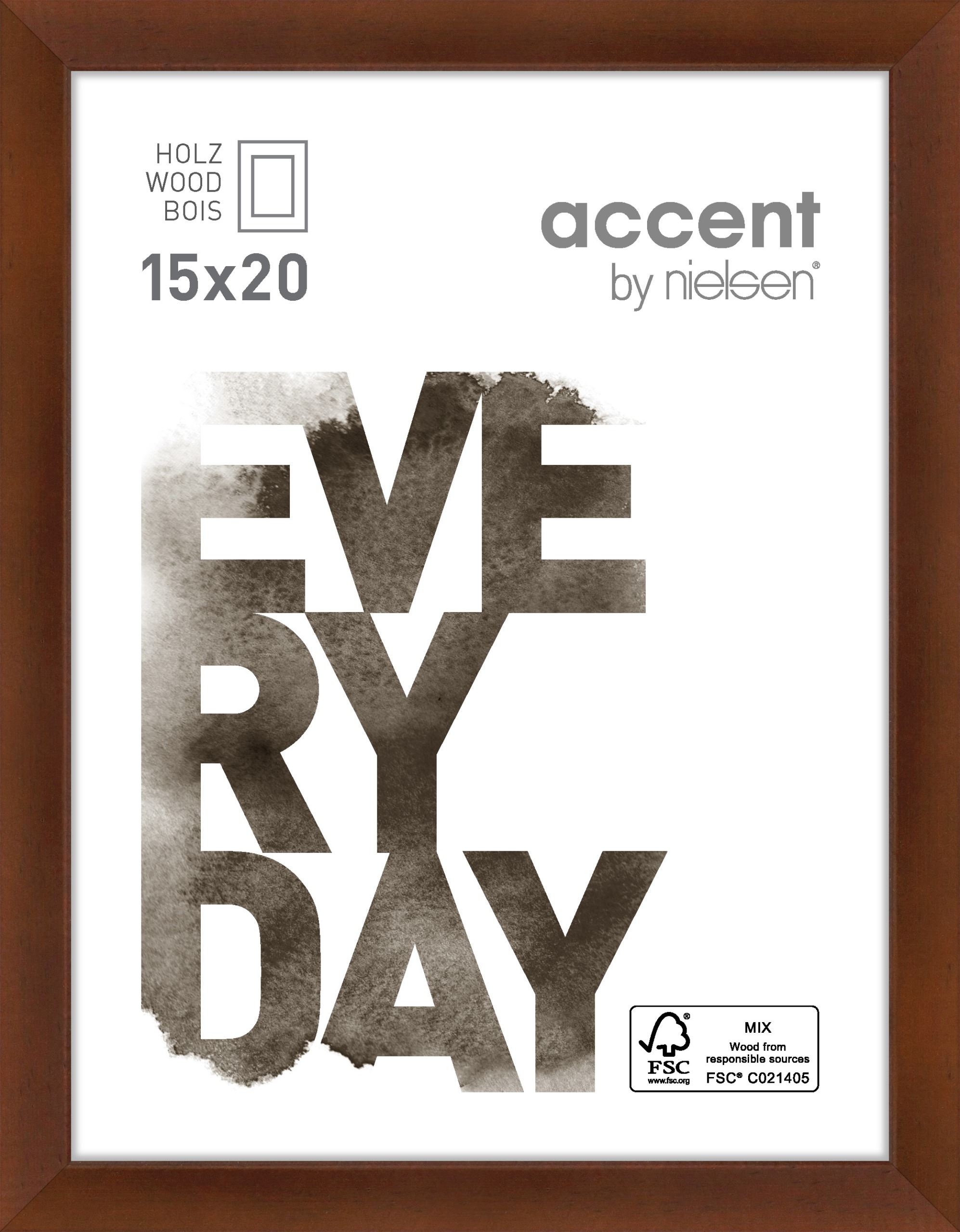 Accent by Nielsen Holz Bilderrahmen Zoom ca. 15x20cm in Farbe Walnut