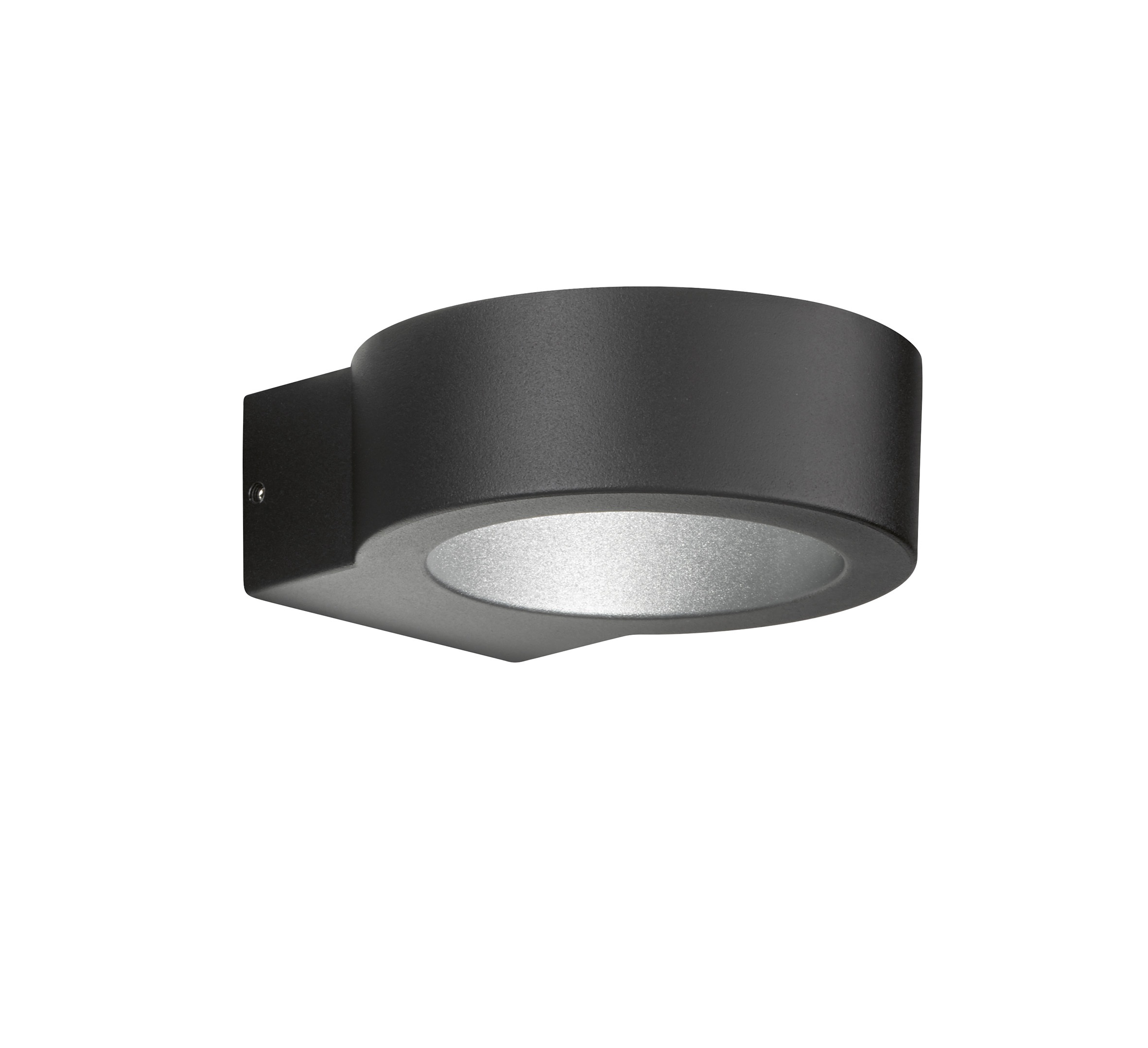 Fischer & Honsel LED-Wandleuchte TORRES in Metall schwarz/Glas klar