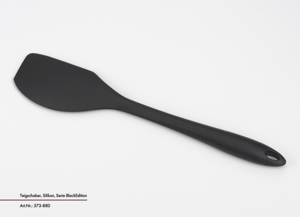 Teigschaber, Silikon Black Edition, Besteck, Löffel, Küchenutensil, Spatel
