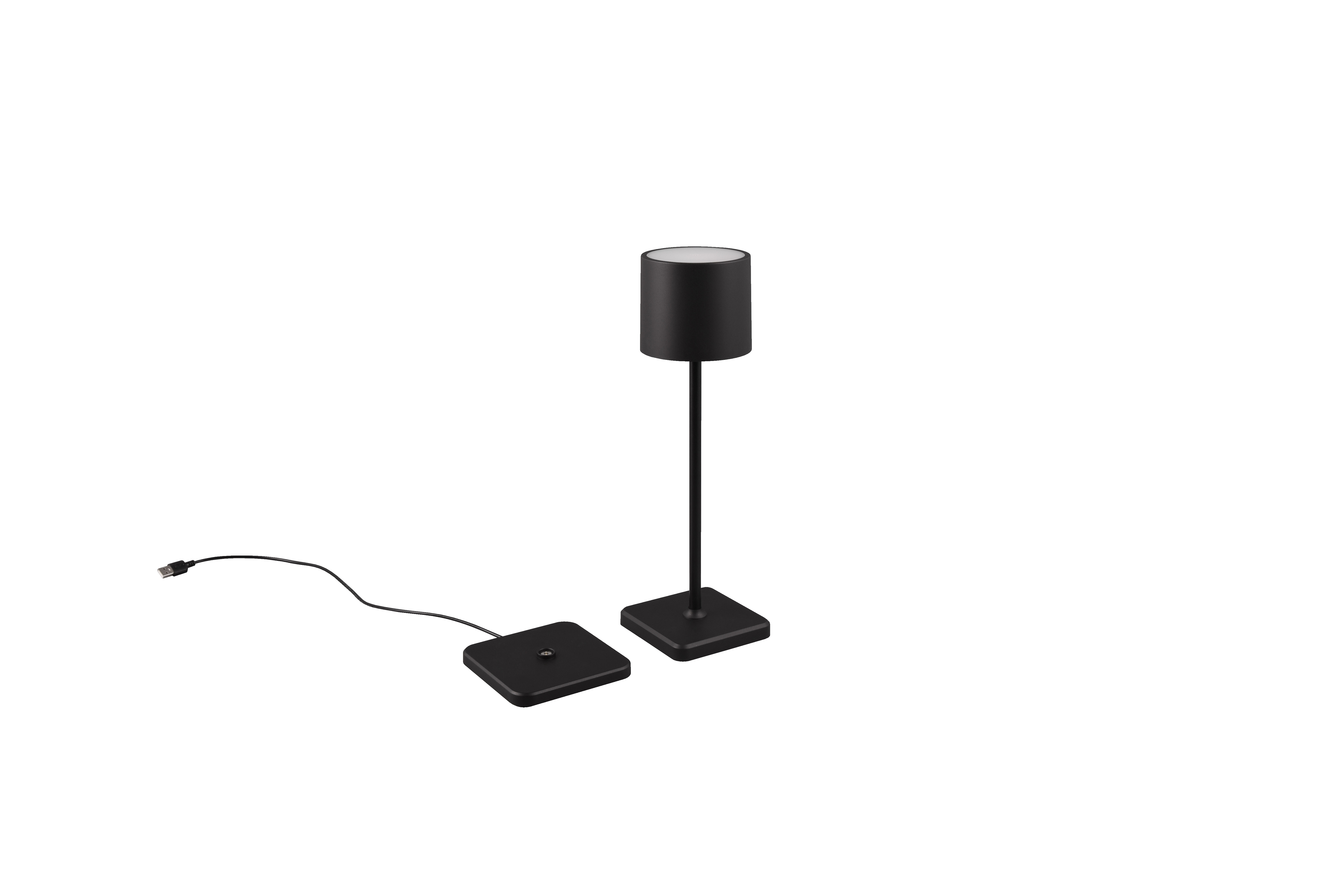 Reality Leuchten LED-Tischleuchte FERNANDEZ in schwarz matt