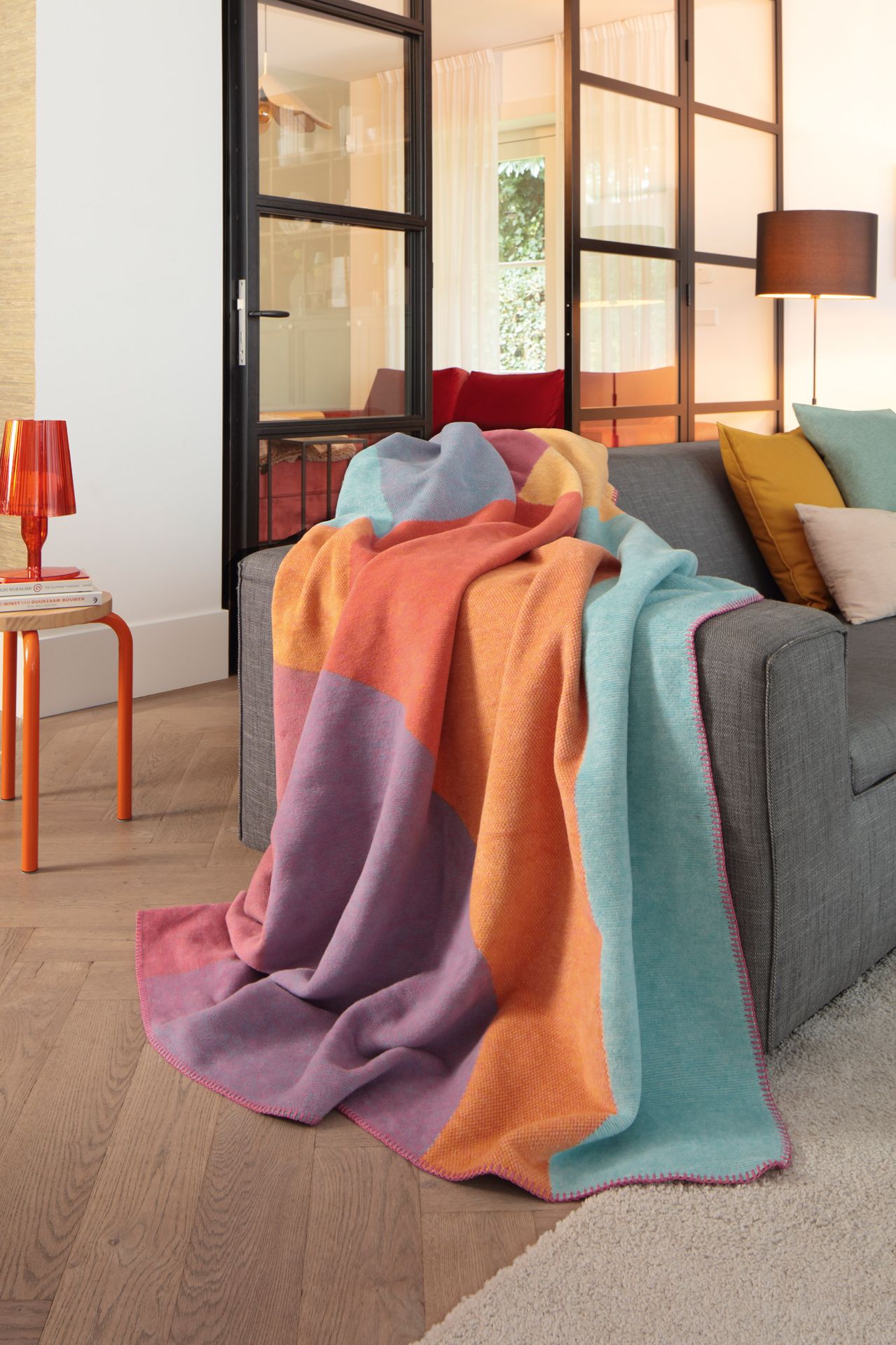 Biederlack Decke ca. 150x200cm in Farbe Lava, Decke