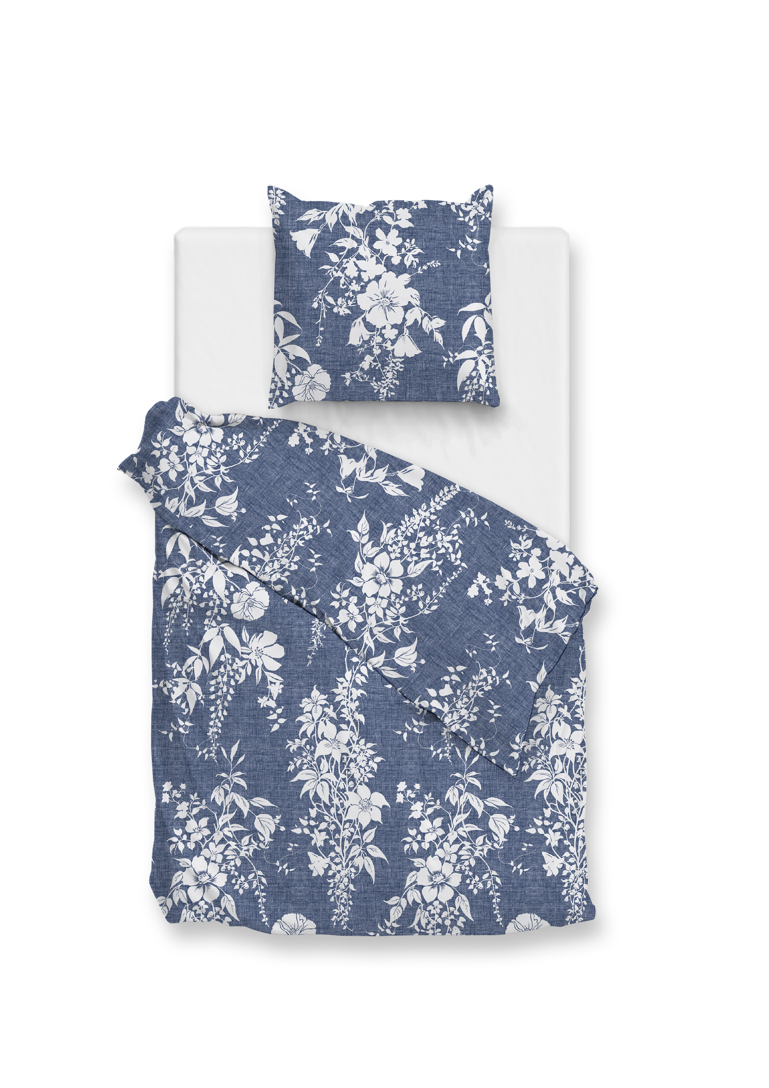 Heckettlane Bettwäsche ca. 135x200cm in Farbe Denim, Kissen, Dekoration für Zuhause