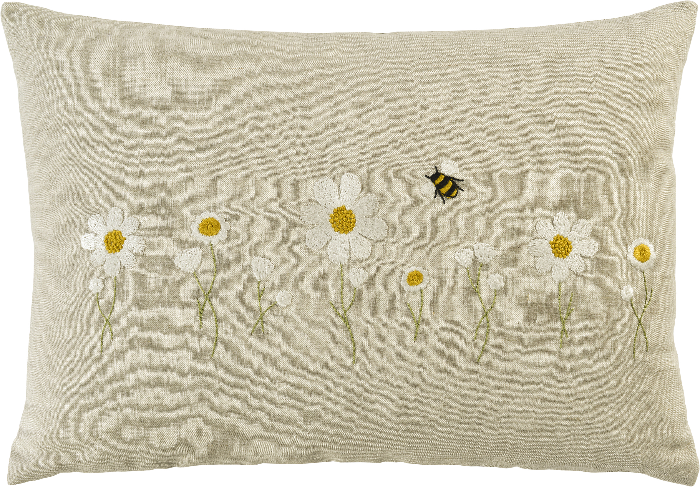 Sander Kissenhülle HONEYBEE ca. 34 x 50cm in Farbe beige, Kissen, Dekoration für Zuhause, Leinen, Muster