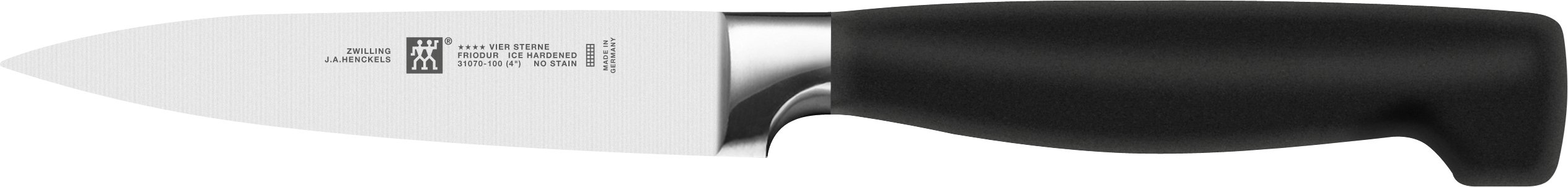 Zwilling Spick & Garniermesser VIER STERNE 10cm in Farbe Metallfarben/schwarz