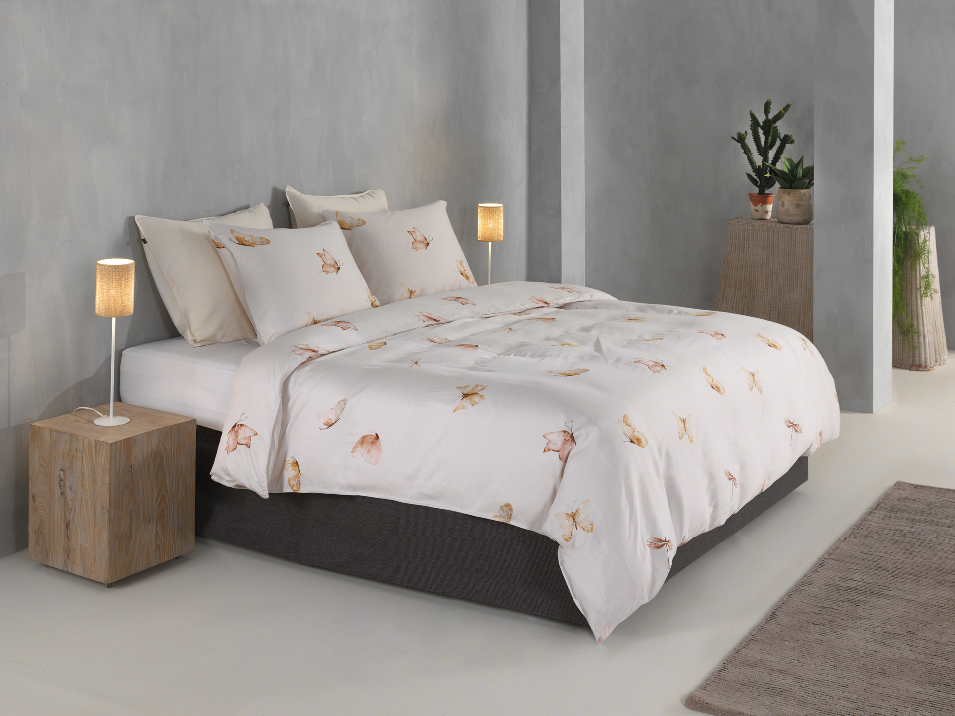 Heckettlane Bettwäsche ca. 155x220cm in Farbe Beige