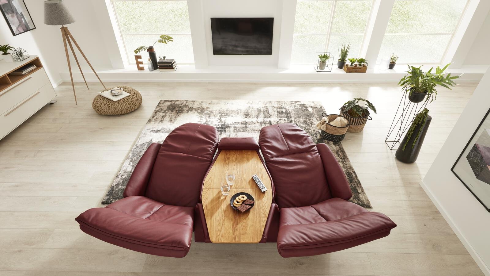 Interliving IL 4210 Trapezsofa in Longlife Leder Barolo