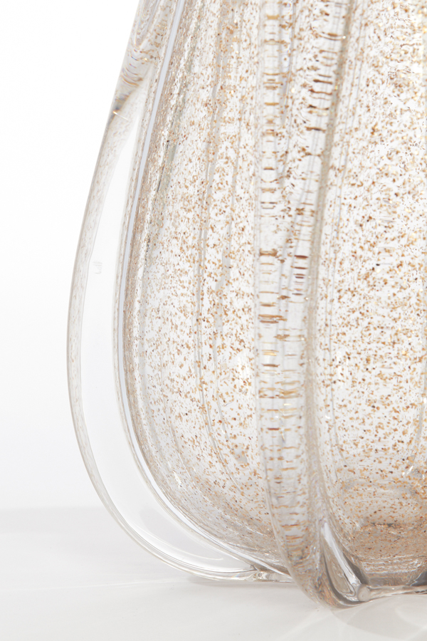Vase MURELA  in Glas klar / Flitter sand