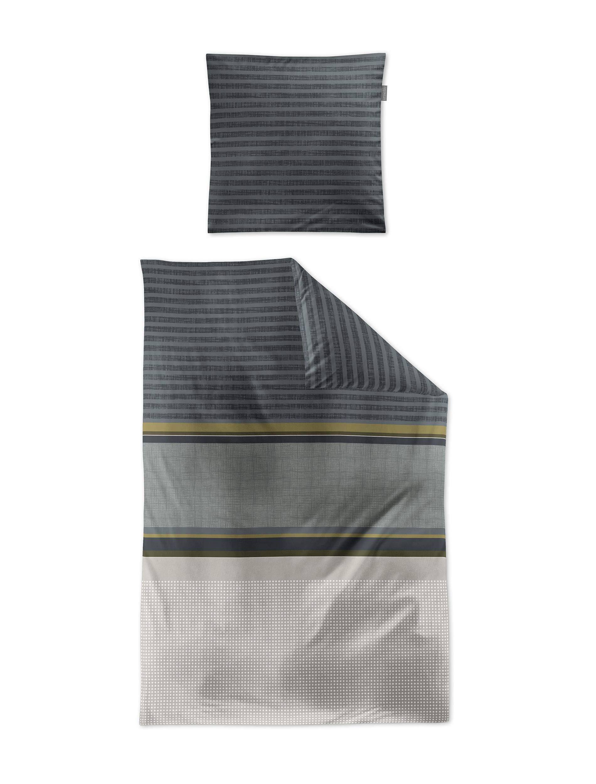 Irisette Mako-Satin Bettwäsche WAVE ca. 155x220cm in Farbe petrol